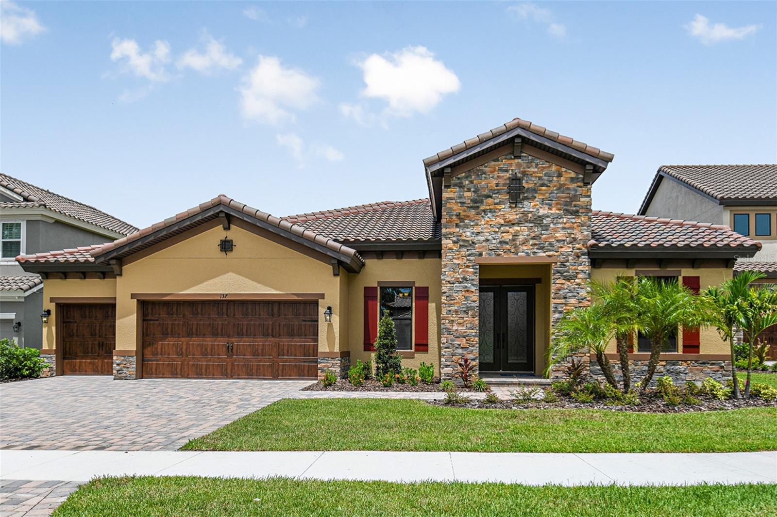 For a limited time, Homes by WestBay is offering $61,000 towards buyer’s closing costs, pre-paids, rate buydowns, or off the price of this home. Promotion amount is specific to this home only.
Welcome home. This Key Largo Quick Move-In home is READY NOW! The Sanctuary is a charming, gated community with access to the Alafia River in Brandon Florida showcasing award-winning floorplans featuring tile roofs and brick paver driveways. The Key Largo l floor plan provides comfort and practicality for those who like to entertain, host family gatherings while working from home. The soaring 12 ft ceilings in the foyer, formal dining room, grand room and kitchen give way to a dramatic floor plan.  This home features Sonoma Stone cabinets, Ethereal Wht. Quartz counter-tops, Floorte Resolute Plus Silo Pine LVP flooring, and more. The luxurious owner’s retreat features double entry doors, double walk-in closet plus a spa like bath with a free-standing tub. This floor plan features spacious secondary bedrooms, bonus room, and pool bath. The home is appointed beautifully. The lanai boasts a large space to enjoy our Florida weather while you swim in your saltwater pool or relax in the heated spa. LOW HOA and NO CDD and NATURAL GAS. Come experience the difference as your “Westbay” dream home awaits!

*Home comes with a luxurious saltwater spa-pool with color LED lights, therapy jets, and swim out bench. Pool dimensions minimum 14' x 28' / Spa dimensions 6' x 6'.*

Images shown are for illustrative purposes only and may differ from actual home. Completion date subject to change.