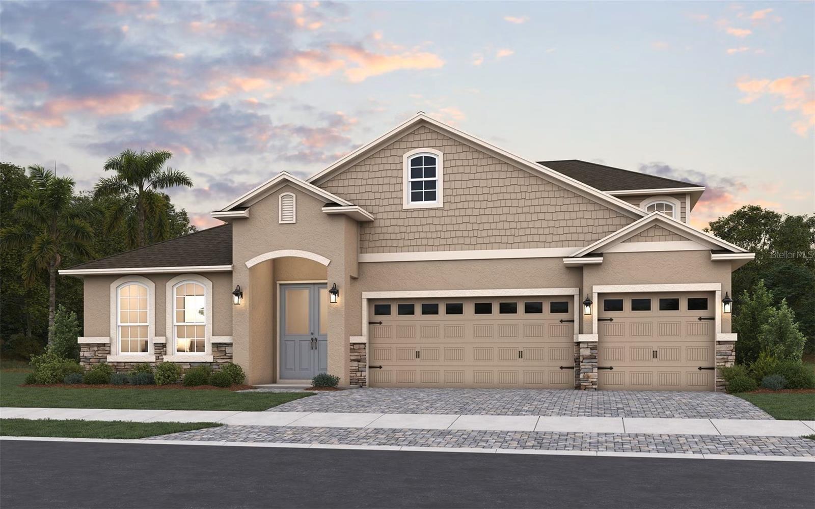 Virtually Staged. Under Construction. The Avalon with Bonus Room by Dream Finders Homes offers 6 bedrooms, 4 bathrooms, and incredible flexibility for today's lifestyle. Featuring a first-floor primary suite plus three additional main-level bedrooms, this thoughtfully designed home provides space for everyone. Upstairs, enjoy a large bonus/game room along with two additional bedrooms and a full bath. Located in the sought-after Waterlin community, this home is perfect for entertaining, multi-generational living, and everyday comfort. The sample photos included are of the model home and are meant to showcase the craftsmanship and design quality.