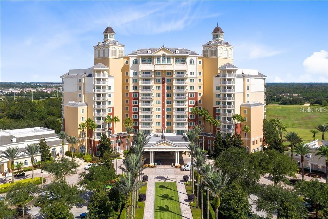 2 bed 2 bath FULLY FURNISHED condo at the Reunion Grande with AMAZING GOLF VIEWS from the 5TH FLOOR. Enjoy morning coffee or Disney fireworks from the balcony. The Master suite has two walk in closets, dual sinks, garden tub and separate walk in shower. You will appreciate the welcoming smiles of the doormen as your arrive home. There is also valet parking & Front Desk concierge, and Starbucks coffee & gift shop available for your convenience. The Reunion Grande offers several delicious dining experiences including a Sushi Bar & the 7593 Chophouse both located on the Lobby Level. On the 11th floor there is a rooftop restaurant & bar to enjoy your favorite cocktail or relax by the fireplace and pool. Located nearby the hotel enjoy the Golf Clubhouse, Spa, the Seven Eagles Pool Pavilion & fitness center. This condo is currently in a rental program generating rental income but could be a fantastic primary residence, 2nd home or rental property. Great location in the heart of Reunion, a Must See! This property has an ACTIVE MEMBERSHIP which is transferrable to the next owner. Reunion Resort is a 2,300 acre Resort and Golf Community with three championship signature golf courses, a multimillion dollar waterpark located just 6 miles from DISNEY and the parks, 20 minutes to the Orlando International Airport and easily accessible to the major highways.