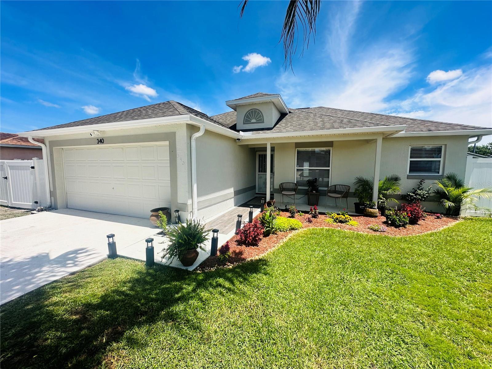 Fully Renovated & Move-In Ready!

Welcome to this beautifully remodeled home in the desirable Poinciana Villages community. Renovated just 8 months ago, this exceptional property combines modern upgrades, timeless style, and worry-free living.

Step inside to an inviting open-concept floor plan featuring soaring vaulted ceilings, luxury flooring, fresh interior and exterior paint, and an expansive living area that seamlessly connects to the dining space and stunning kitchen. The kitchen has been thoughtfully redesigned with shaker-style cabinetry, sleek stainless steel appliances, and contemporary matte fixtures and hardware.

The desirable split-bedroom layout offers 3 spacious bedrooms and 2 beautifully updated bathrooms, including a private primary suite with an ensuite bath and generous walk-in closet.

Nearly every aspect of this home was updated during the recent renovation, including the kitchen, bathrooms, flooring, trim, electrical fixtures, water heater, and more. Additional features include a newer dimensional shingle roof and a recently certified HVAC system, Water softener and water filtration system providing peace of mind for years to come.

Step outside to enjoy the enclosed rear porch and fully fenced backyard—perfect for entertaining, pets, family gatherings, or simply relaxing in the Florida sunshine. A spacious 2-car garage offers plenty of storage and convenience.

Ideally located near shopping, dining, parks, golf courses, schools, and major roadways, this home offers both comfort and convenience. Even better, the low HOA fee includes cable and internet.