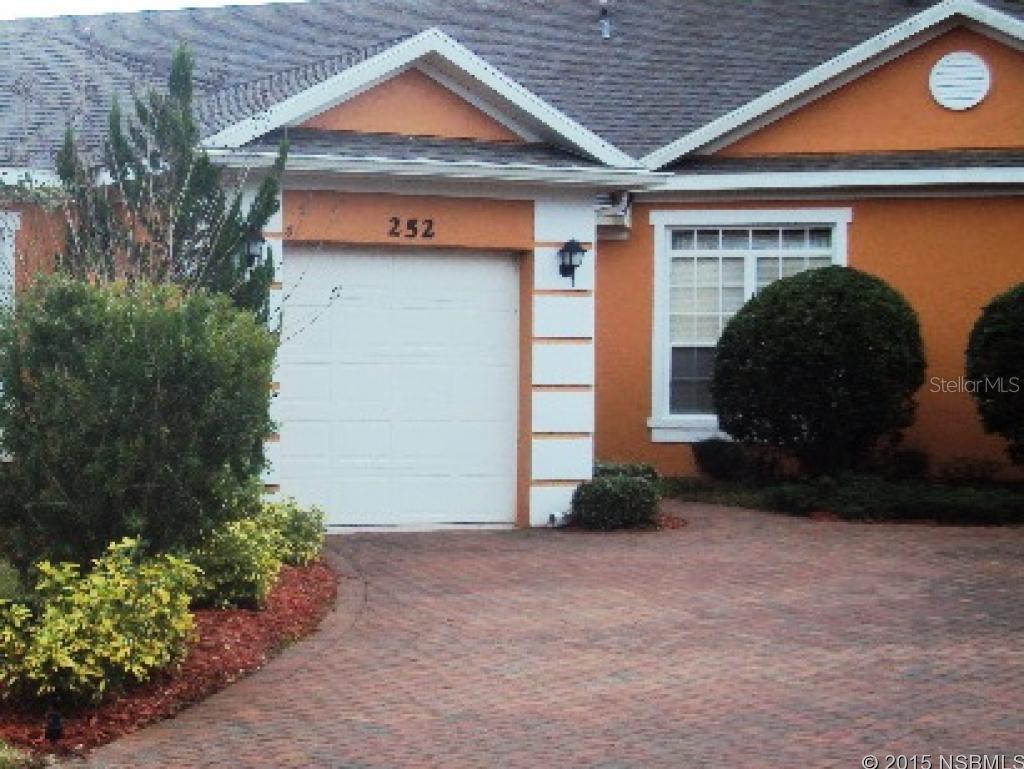 Maintenance free living in wonderful LPGA. Pristine 2 bedroom, 2 bath villa located in Sedona at LPGA. Enjoy the relaxing lakefront views from the living, dining, kitchen, and screened porch areas of this spotless home. 16" floor tiles are throughout except for the neutral hue of berber carpeting in the bedrooms. The open living/dining area is complemented with LED cove lighting in its spectacular tray ceiling. Upgraded fans and light fixtures adorn the home throughout. The light, airy kitchen with space for a breakfast table, features granite counters, 42" maple cabinets with crown molding, stainless steel appliances, all accented with a custom tiled back splash in the kitchen and front of breakfast bar. Feel like a king in the master bedroom with its very large walk in closet. Master bath has double sinks, granite counters, large glass enclosed shower, separate lavatory. This split bedroom plan home has a spacious guest bedroom with its very own walk in closet. The guest bath also has a granite counter. Other upgrades include fully screened lake view patio with a raised patio floor and a screened enclosure on the front entrance. Also to enjoy are the separate laundry room and attached garage.  What a beautiful place to call home! ;Water: City