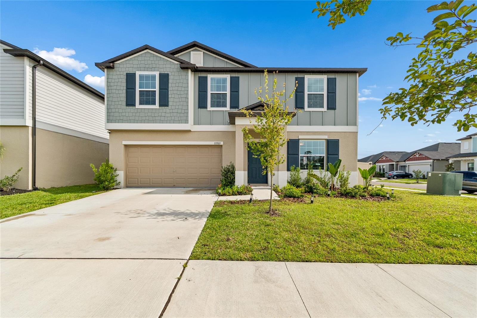 You've found the one! AMAZING 2024 built home, located in the highly desirable master-planned community of Connerton, where modern design meets resort-style living. This like-new home offers all the benefits of new construction without the wait, showcasing a thoughtfully designed layout with high ceilings, abundant natural light, and a spacious floor plan. Inside you will find a first floor flex room, open-concept living and dining room that flow seamlessly into the well appointed kitchen. With wood, cabinets, quartz countertops, and a natural gas range, cooking and entertaining will be a breeze. There is also a convenient half bathroom on the first floor for guests. Moving upstairs you'll find all four bedrooms, along with a well thought out laundry room. The primary bedroom has a large en-suite bathroom complete with dual sinks, huge shower, and a massive walk-in closet! All of this is set on an oversized, fenced, corner lot. There is plenty of space for a future pool, extended lanai space, pets, or entertaining. Connerton offers a wealth of amenities, including parks, walking trails, pools, pickle ball courts, tennis courts, fitness center and clubhouse, all while being close to shopping, dining, and schools—ideal for families.  If you’re searching for a move-in-ready home in Land O’ Lakes with space, style, and community, this property delivers the perfect combination of modern comfort, prime location, and lifestyle appeal. Schedule your private showing today, before you miss out on this AMAZING home.
