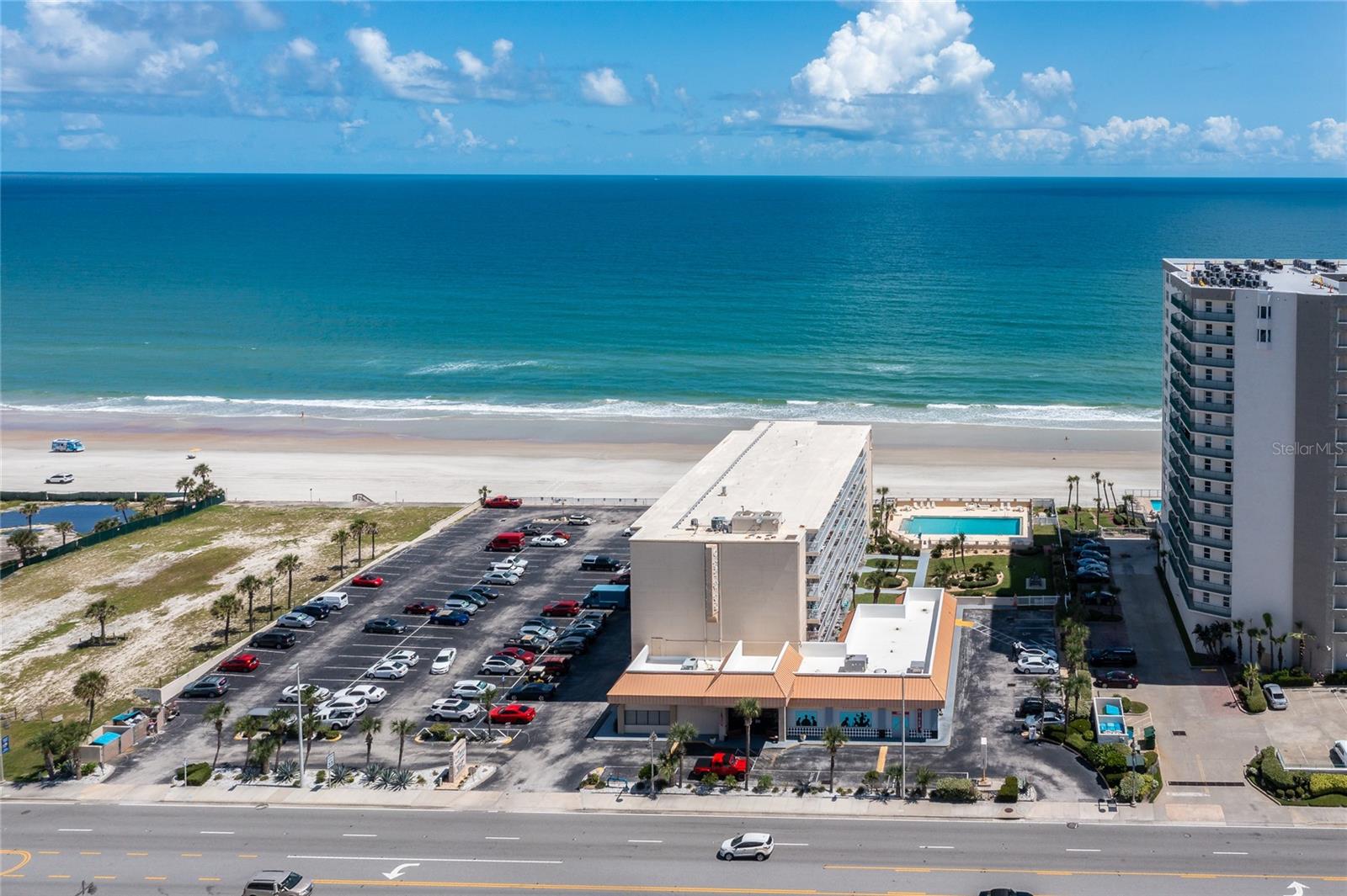 Castaways Beach Resort allows you to live there full time, rent it full time, or rent it as a vacation rental on Airbnb/VRBO etc.  There is no on-site management for the vacation rental side, you are free to self-manage or hire your own manager.
Unit 105 is a lovely ground floor unit with a back patio area and easy access to the courtyard, pool, and dog-walk area right out your back door.
It was remodeled 4 years ago with new LVP flooring, paint, sink/vanity/commode, and an amazing kitchenette with tons of storage and a quartz countertop.  Currently decorated in a fun, Tiki Theme for the ultimate beach retreat.  This property has been a successful vacation rental since 2021. 
Building has already passed it's milestone inspection and the new pool is open!