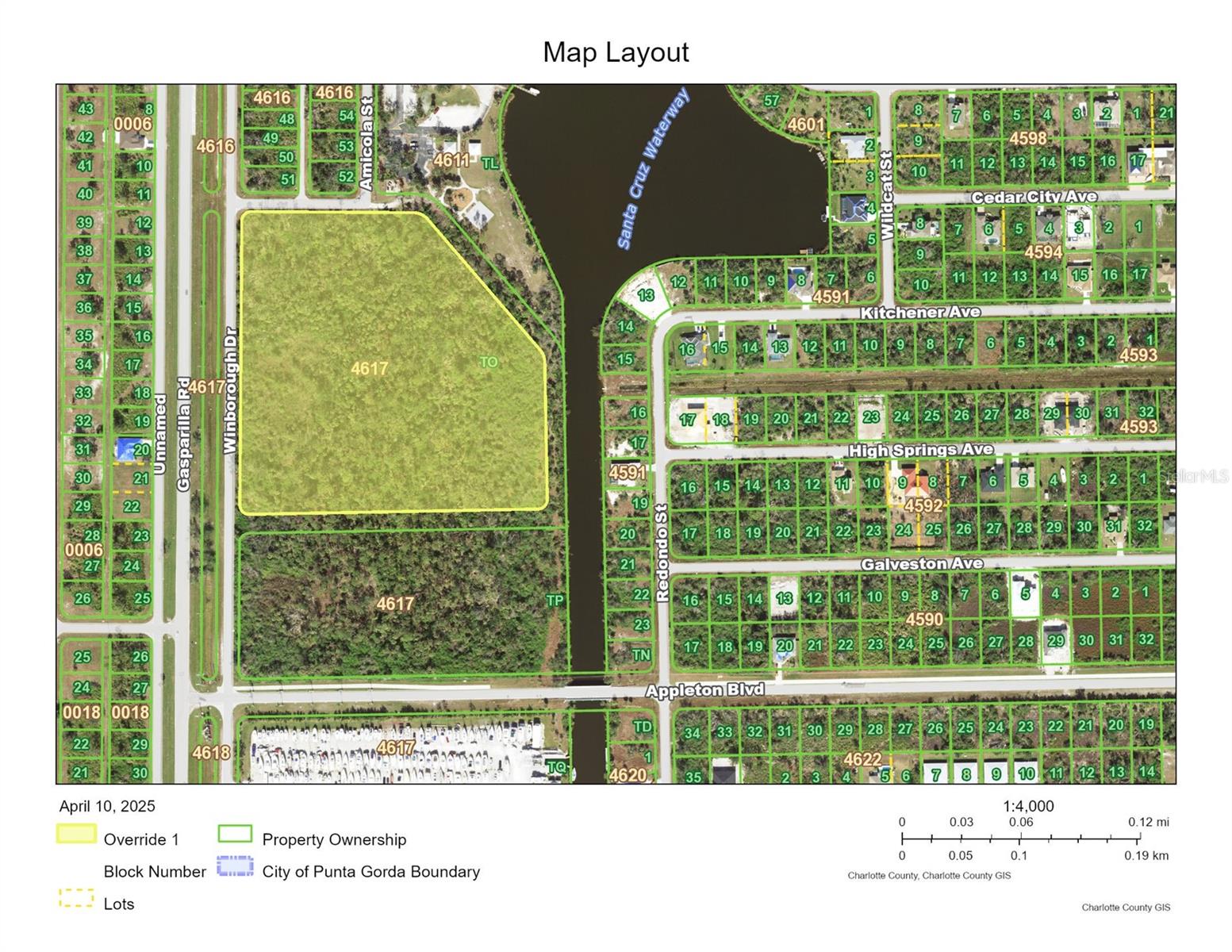 Listing is for appraisal data only. Nine Parcels included in the sale as follows:
1.) Calumet Blvd - PCH 093-000-00TC = 3.97 acres / future land use = parks & recreation
2.) 14548 San Domingo Blvd - PCH 093-000-000D = 1.86 acres / future land use = parks & recreation
3.) 8991 Calumet Blvd - PCH 093-000-000E = 1.49 acres / future land use = parks & recreation
4.) 14505 Kendals Way - PCH 093-000-000F = 1.7 acres / future land use = parks & recreation
5.) 10378 Sunday Drive - PCH 087-4656-00TE = 14.55 acres / future land use = park lands and facilities
6.) 10200 Winborough Drive - PCH 085-4617-00TO = 13.29 acres / Zoned Commercial General
7.) 13102 Appleton Blvd - PCH 0085-4617-00TP = 7.71 acres / Zoned Commercial General
8.) 14838 Lilian Circle - PCH 087-4542-0033 = Waterfront lot / 80x125
9.) Submerged Lands = PCH 058-0000-00TB = 1.48 acres / rivers & lakes / submerged lands