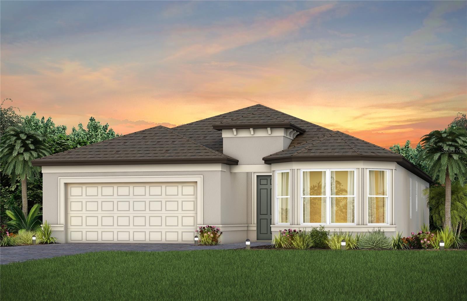 Under Construction. New Year, New Home - Move In January 2024! Enjoy all the benefits of a new construction home and soak up the Florida sunshine at Tampa's hottest 55+ community known for its resort-style pool, expansive 19,000 sq. ft. clubhouse, café, sports courts, and fitness center. Active adult living has never been better. Now is the time to meet new friends, stay socially connected, and enjoy the best in retirement living at Del Webb Bexley. Featuring the open-concept Prosperity floor plan, this home has all the space and upgraded finishes you've been looking for. The designer kitchen showcases a large island, white cabinets, quartz countertops, a walk-in pantry, and Whirlpool stainless steel appliances including a dishwasher, microwave, and range. 
The bathrooms have white cabinets and quartz countertops and an upgraded, super walk-in shower and dual sinks in the Owner's bath. There is luxury vinyl plank flooring in the main living areas and flex room, tile in the bathrooms and laundry room, and stain-resistant carpet in the bedrooms. 
Additional upgrades include a tray ceiling in the gathering room, outdoor kitchen pre-plumbing on the lanai, pendant pre-wiring in the kitchen, a 4’ garage extension, a Smart Home technology package, and so much more.
Call or visit today and ask about our limited-time incentives and special financing offers!