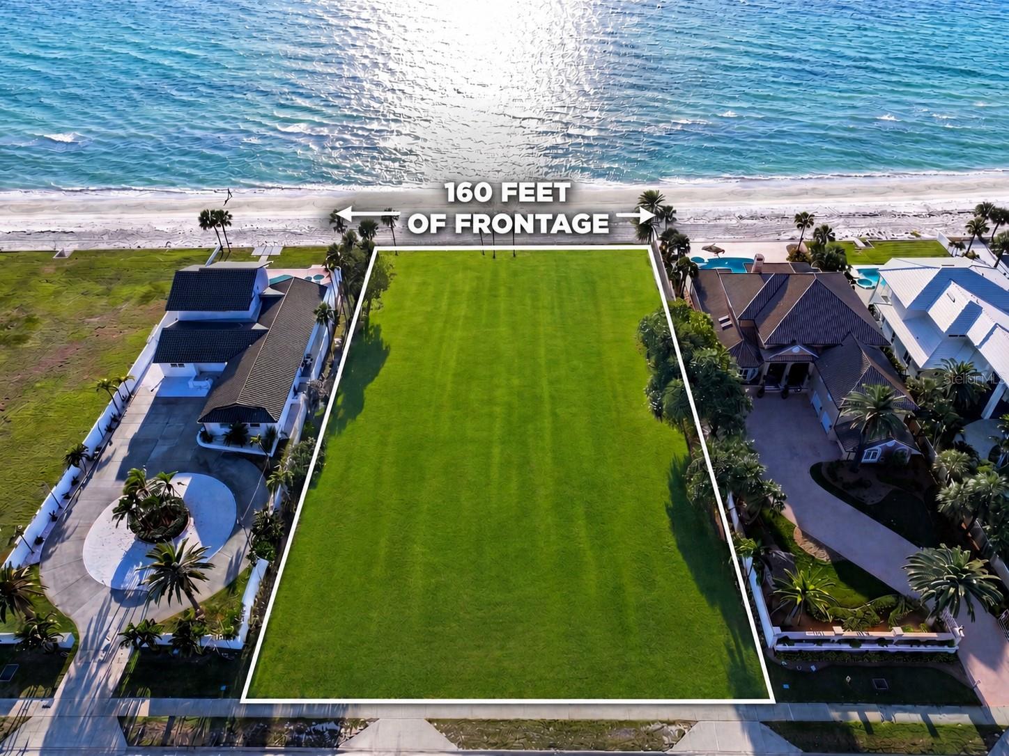 GULF FRONT LAND FOR SALE | 160 FEET OF DIRECT GULF FRONTAGE | DESIGN YOUR DREAM LEGACY ESTATE  | A rare Gulf-front legacy offering on Florida’s west coast: two contiguous parcels being sold together, forming a unified estate spanning approximately 160 feet of pristine Gulf of Mexico frontage and 245 feet of depth, nearly one full acre of contiguous beachfront in Belleair Shore, one of the most quietly held addresses on the Gulf. 
Belleair Shore is exclusive by design. The town spans barely a quarter-mile of coastline, with a small permanent population and a charter that permits only 58 single-family residences in perpetuity. No condominiums. No hotels. No short-term rentals. No commerce. The result is a stretch of Gulf that feels, and functions, as private coastline. 
In a municipality of this scale, the combination of two side-by-side parcels into 160 contiguous feet of buildable Gulf frontage is a generational opportunity, the kind that surfaces only rarely, and sometimes not at all within a decade. 
The land itself is a canvas suited to the finest residential architecture. With proportions almost unheard of on the Pinellas Gulf, the unified footprint comfortably supports a complete estate program: a principal residence of true scale, expansive multi-bay garaging and motor court, pool pavilion, private gardens, and direct beach access. The 245-foot depth allows for the front-to-back architectural composition that defines the most celebrated estates of Palm Beach, Jupiter Island, and Manalapan, with a gracious arrival sequence and auto court on the boulevard, the principal residence framing the horizon, and a sunset terrace opening directly to the Gulf. 
Sugar-white quartz sand, the calm, shallow waters for which the Pinellas coast is known, and a due-west exposure that delivers some of the most celebrated sunsets in America, viewed nightly from your private shoreline. 
Moments from the historic Belleair Country Club, Florida’s first, laid out in part by Donald Ross, and minutes from both Tampa International and St. Pete–Clearwater International, with seamless private aviation access to the Northeast corridor, the Caribbean, and Europe. The cultural depth of St. Petersburg, Tampa, and Sarasota anchors the region, while world-class medical institutions, established independent schools, and Gulf Coast yachting are all immediately at hand. 
Florida homestead protections and the absence of state income tax. The privacy of an incorporated town of fewer than one hundred residents, with a community charter designed to preserve the qualities that drew owners here in the first place. 
For the discerning buyer seeking one of the last truly hidden addresses on Florida’s Gulf, this is a rare opportunity. 
Photos may include AI-enhanced images showing the property with existing structures removed (scheduled for demolition pending permits).  Do not walk the property without listing agent present.
