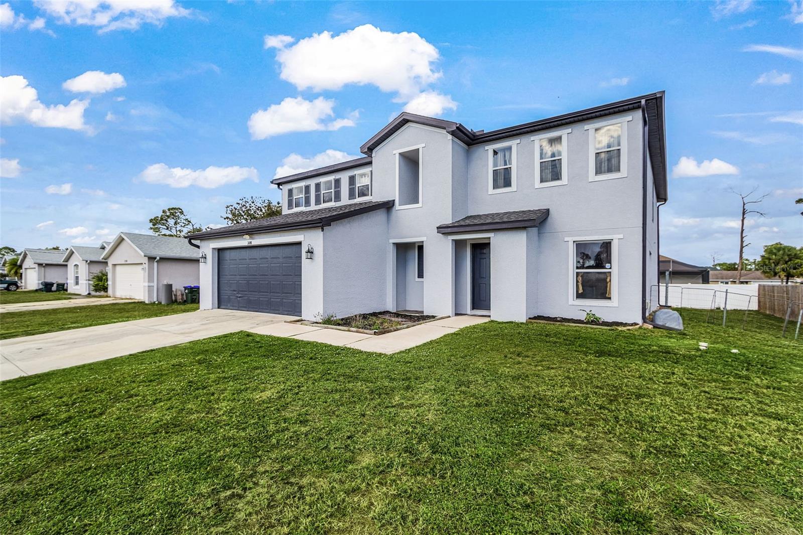 A MUST-SEE LARGE LUXURY TWO-STORY HOME FOR A BIG FAMILY WITH 3,751 SF!!!
Welcome to this two-story home located in North Ports most private and versatile area. A rapidly growing community with flexibility and freedom. Blending natural Florida landscapes (canals, springs, Myakka River) with new development like Wallen Park and little salt spring. It's attracting a mix of families. Moving from a traditional retirement to younger demographic with an excellent school system, outdoor recreation (boating, fishing, and beaches), shopping, dining, and a growing economy.  No HOA to worry about. New homes development surrounding the area. Lots of space and tranquility surrounded by mature picturesque oak trees. Excellent Split floor plan provides you with 4 bedrooms on the top-Level including laundry room with hook up for washer and dryer, Two central AC Units, and Two full bathrooms. The first Level provides a massive Livingroom area, Family room Area, Den/Office room, Open Kitchen with quartz countertops , Kitchenette dining with a great view, and leads to the outside porch area. Special features in the kitchen are a breakfast bar, Touchless faucet, Water Filtration System and Softener, Entire home has R.O. System. Spacious 2-Car Garage, New 2023 Roof, with 30-year warranty. Home comes with shutters. Property is surrounded by a large back yard, and 1/2 Fenced in by other neighbors. Don't miss this rare opportunity, and come join this community by scheduling your tour today before its gone!