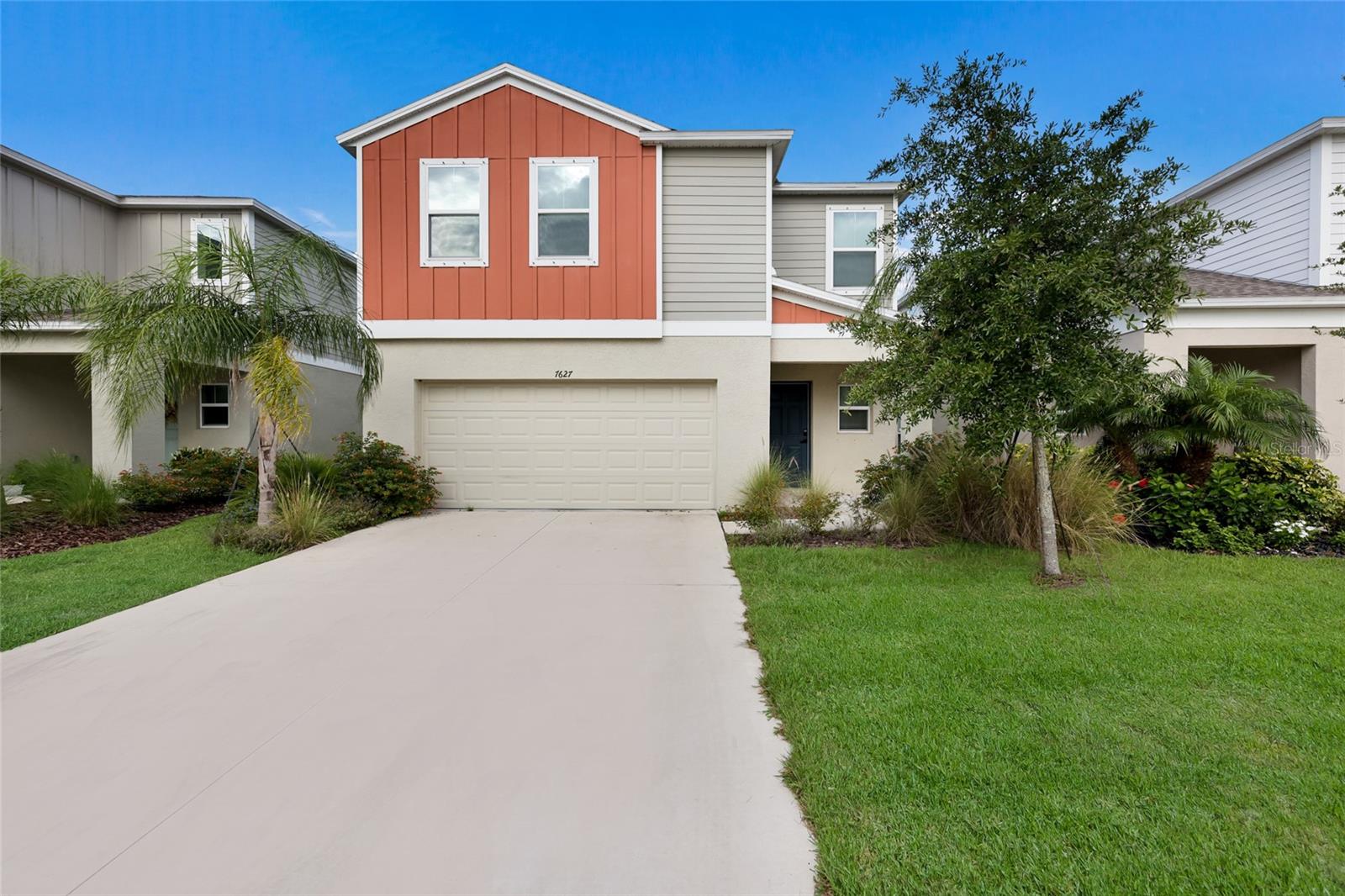 One or more photo(s) has been virtually staged. Short Sale. This is a SHORT SALE
Welcome home! Experience the pinnacle of modern Florida living in this stunning, newly constructed 4-bedroom, 2.5-bathroom residence located in the highly desirable community of Crosswind Point in Parrish. As you step inside, you are greeted by a bright, open-concept floor plan designed for effortless entertaining and everyday comfort. The kitchen serves as the heart of the home, featuring sleek finishes and overlooking the spacious living area. Retreat to the luxurious owner's suite, a private oasis complete with a walk-in closet and an en-suite bathroom. Three additional bedrooms offer plenty of space for family, guests, or a dedicated home office. Complete with a 2-car garage, this home beautifully extends its living space outdoors. Step outside to enjoy the beautiful Florida weather in your backyard, which features a peaceful pond view and gorgeous evening sunsets in the west.  Perfect for relaxing or outdoor barbecues. Situated in a prime location with easy access to major highways, this home ensures an easy commute to Tampa, St. Pete, and Sarasota, while keeping you just a short drive from world-class Gulf beaches, dining, and shopping. Don't miss your chance to own a piece of paradise. Schedule your private tour today!