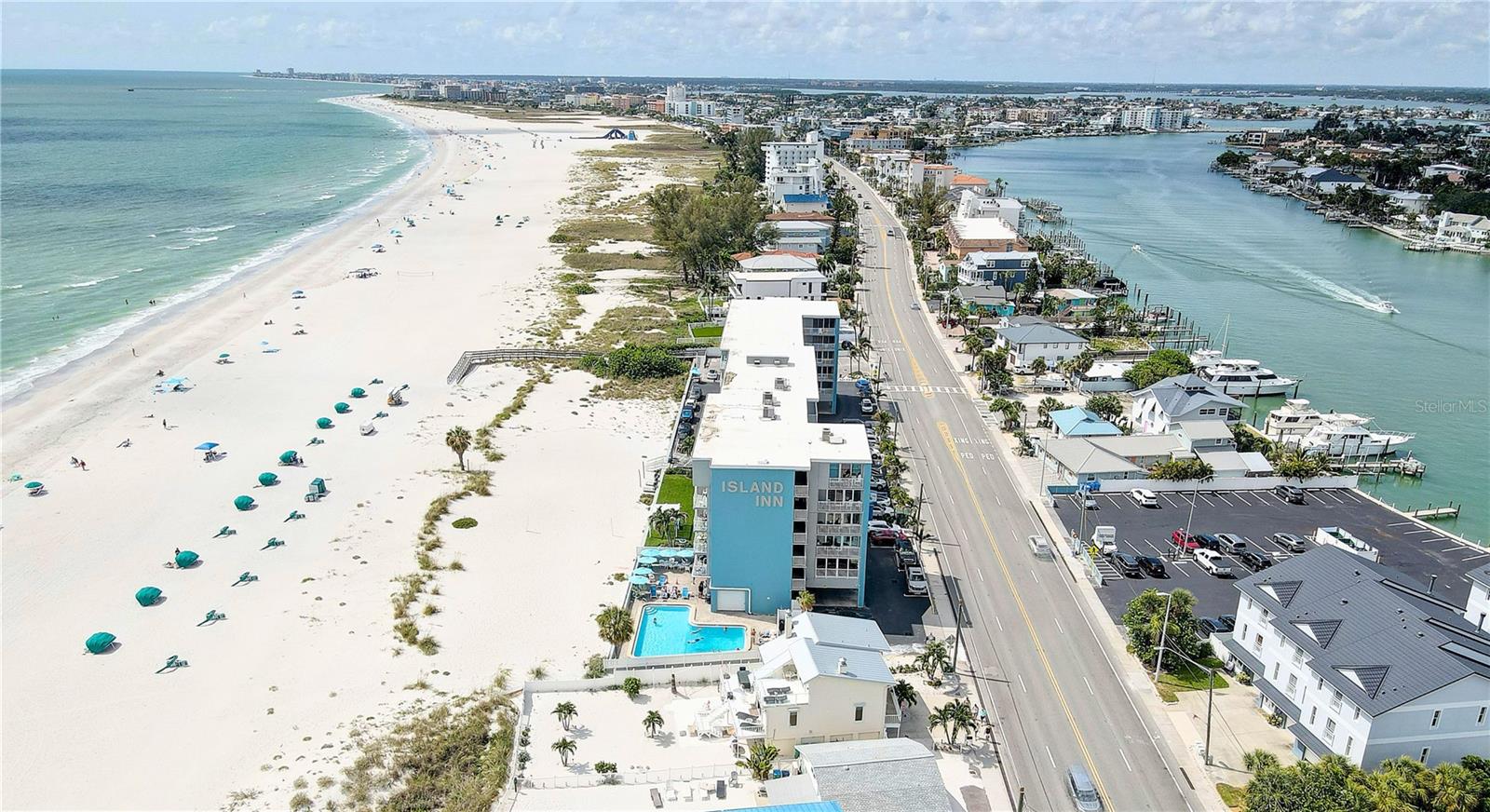 Welcome to Unit #522 at the Island Inn Beach Resort, where Gulf-front living meets proven investment potential. This fully furnished, turnkey studio sits directly on the sugar-sand beaches of Treasure Island, with breathtaking water views right from your private balcony. Ready to enjoy from day one, it works as a personal beachfront retreat, an income-producing property, or the ideal combination of both.
Operating as part of a successful beachfront condo-hotel, Unit #522 carries a strong rental history with loyal repeat guests and confirmed future bookings already in place. Behind the scenes, the resort is managed with the same care you see on the grounds with a completed reserve study, fully funded reserves, all milestone work done, and no known upcoming assessments. 
Resort-style amenities make every day feel like vacation, swim in the heated pool overlooking the beach or grab a drink at the tiki bar and relax on the sun deck. Guests also enjoy a fishing dock, RV parking accommodations, and a freshly renovated lobby.
Step off the property and the best of Treasure Island is at your fingertips, grab dinner at a local favorite, browse the shops, or dive into endless beach activities.. all within an easy walk from the condo!
The monthly condominium fee delivers exceptional value, covering electric, Wi-Fi, cable, water, building insurance, exterior maintenance, security, trash, and association reserves, making ownership simple.
Whether you're expanding your portfolio or claiming your own getaway on the Gulf, Unit #522 is a rare opportunity. Showings are available between guest check-ins. Don’t miss out, schedule your private tour today!