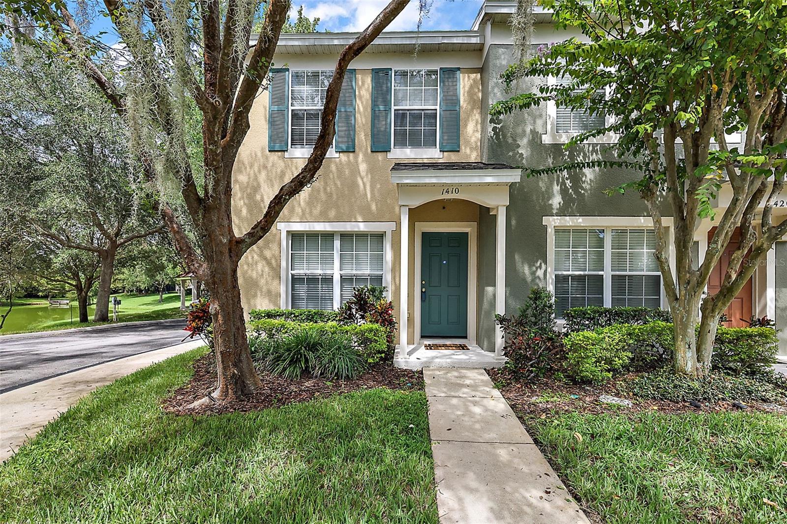 WHY RENT WHEN YOU CAN OWN A PLACE...An end unit in a very nice community of Regency Oaks is ready for its new owners. This 2 bedrooms and 2.5 bath Townhouse has been freshly painted and has a new carpet. It is conveniently located near shopping and restaurants as well as major roads like I-4 and 417. This home comes with all the appliances including washer and dryer. Their is a spacious family room living room combo downstairs, along with dinning area and half bath. Kitchen has been recently upgraded with quartz counter top, backsplash installed in 2021. Upstairs layout is great containing 2 spacious bedrooms each with its own private bathroom.  In addition, there is a screened back porch excellent for enjoying the nice Florida Weather. The community pool is spacious and comfortable. The HOA fee covers the water, sewer, trash, irrigation, ground maintenance along with exterior painting, roof has been replaced in 2023.HOA Information and Room Measurements with this listing deemed to be accurate but must be verified by buyer/buyer's agent.