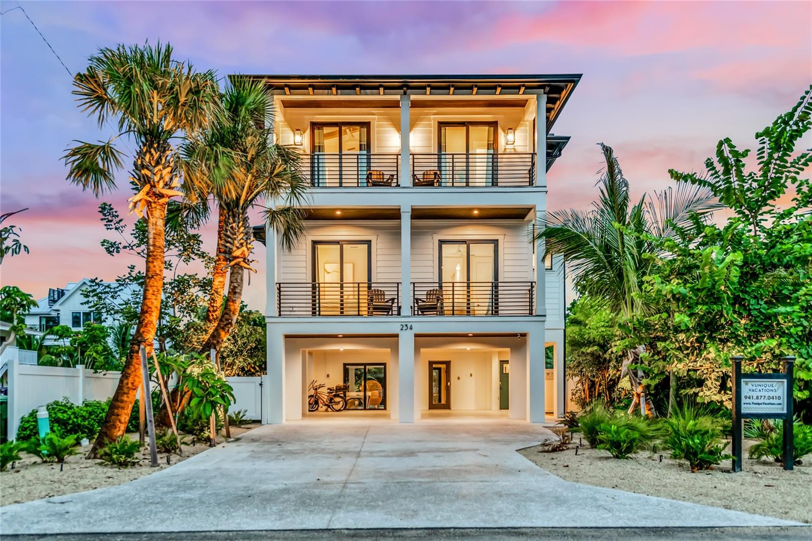 There is only one – Endless Summer. They say some homes are built, and others are dreamt into existence. More than a residence, this is a coastal heirloom designed as a reverie on Lido Key, where days stretch long and golden nights are spent under twinkling stars. Here, morning begins with salt-kissed air drifting through balconies that open like quiet invitations to the sea. Crafted with designer precision, nearly 3,300 square feet of refined interiors unfold in soft whites and warm golds. Quartz catches the light like sun on shallow water, balanced by warm woods and soft textures that echo the shore just beyond the walls. A perfect complement to the chef’s kitchen, the great room offers dining and living spaces where laughter and long meals linger. A second lounge area, the club space feels like a hidden chapter—where stories unfold over amber drinks, rain-softened afternoons, and the kind of company that never watches the clock. Each of the six suites offer a private retreat – like personal chapters in a story meant to be shared across generations. Outside, time slows. The saltwater pool shimmers like a private lagoon, complete with spa, sun shelf, and lush greenery that wraps the grounds in quiet seclusion. Covered terraces whisper of morning coffee and midnight talks, and above it all, a rooftop deck offers a front-row seat to the Gulf’s ever-changing poetry. A love letter to your legacy, this luxe sanctuary sits just moments from powder-soft white sands and the romantic St. Armands Circle, blending tranquility with world-class dining, boutique shopping, and the cultural intrigue of nearby Sarasota. For those who collect memories the way others collect assets, this is where the story is written and passed down through generations. More than a home, Endless Summer is part of an exclusive Vunique collection with a proven history of strong rental performance — each residence one-of-one, purpose-built to balance bold design and bespoke experience. Here, ownership transcends address; it becomes a mark of belonging to something beautifully uncommon.