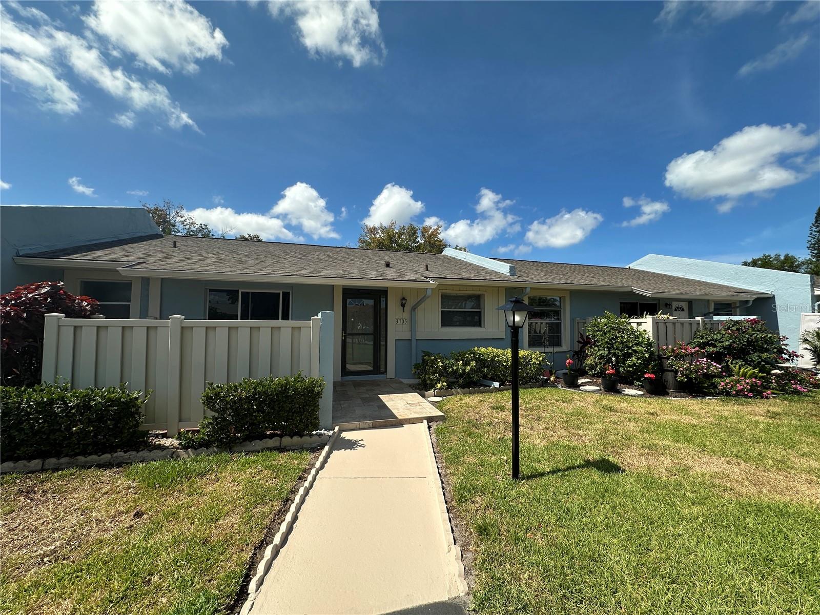 Immaculate ground floor 2BD 2BA unfurnished villa in desirable 55+ community. Villa features "wood plank style" ceramic tile throughout. Cortez Villas is a very quiet community with an active association which schedules community events such as coffees, game nights, and dinners. Residents love walking, biking, jogging or enjoy the swimming pool in a serene natural setting. Master bedroom features a greenbelt view, private bathroom and a walk-in closet. Enjoy your morning coffee in a screened in lanai overlooking a lush tropical setting. Convenient to shopping, restaurants, golfing, Sarasota & Bradenton International Airport, IMG Sports Academy, State College of Florida, and just minutes to Robinson Preserve, and beautiful Gulf beaches.