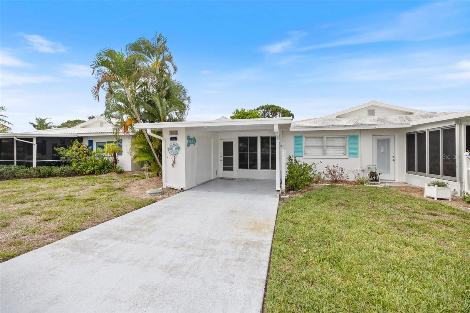 Hidden treasure in Nokomis just minutes from Nokomis Beach!  Great location in the complex with private back yard area.  Close to community docks and park facilities, including pool and clubhouse, pickle ball court, dog park, kayak storage and canal access to a saltwater canal just minutes from the Gulf of America's beautiful emerald waters.  Fairwinds is so well located that you can walk, bicycle and drive to all the conveniences you may desire every day.  This unit has been completely renovated with new kitchen bathrooms and appliances just last year in 2025 including the new barrel tile roof, the home is offered fully furnish and is ready for the discriminating new buyer.  Your new home in Fairwinds is very close to the beach, a marina with dry storage slips available and even some for sale.  You have two waterfront restaurants to choose from with great sunset views and live music.  Pops Tropical Grill and Pelican Alley both with water views!  Don't forget Briandi's Italian  when you want pizza or pasta and the Paradise Bar & Grill.  This is affordable living on the BEST Coast of Florida!  All of this is located just about three miles from downtown Venice shops and great restaurants.  Like live entertainment?  Venice Theater produces some of the best live plays and more.  Venice charm and more beaches to enjoy in a friendly neighborhood with regular planed activities.  This is easy living where you can enjoy boating, dining and beaches all very close to home!  Don't let this freshly remodeled home get away without a careful look see!