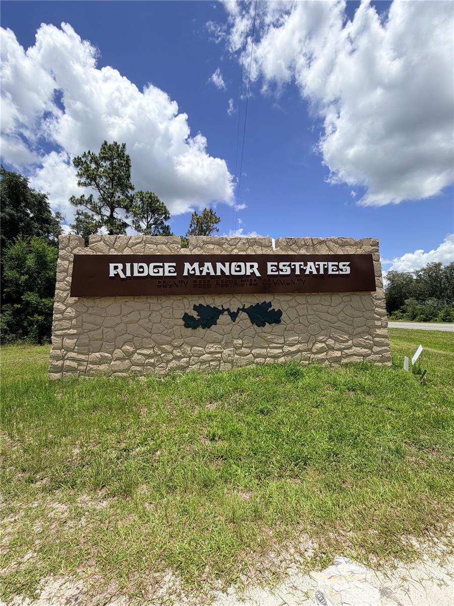 RIDGE MANOR ESTATE - Land