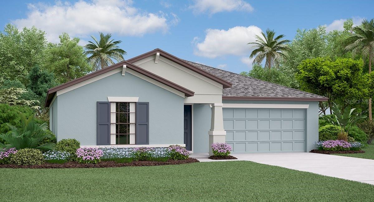 Under Construction. This single-story home optimizes space and prioritizes ease of living. An open concept design includes the family room and dining room as well as the kitchen with a center island to promote seamless transitions between activities. Nearby is the cozy owner’s suite with a private bathroom and spacious walk-in closet, while two bedrooms are located down the hall. Interior photos disclosed are different from the actual model being built. Welcome to Berry Bay, a masterplan community of new single-family homes for sale in the peaceful
rural town of Wimauma, FL. Amenities include a swimming pool with cabanas, sports courts,
clubhouse, playground, dog park, and trails. Situated close to local restaurants and beaches,
residents are also only 30 miles away from Tampa for top shopping, dining and a bustling
nightlife scene. For nature enthusiasts, Little Manatee River State Park offers exciting
adventures such as hiking, kayaking, fishing, horseback riding and camping.