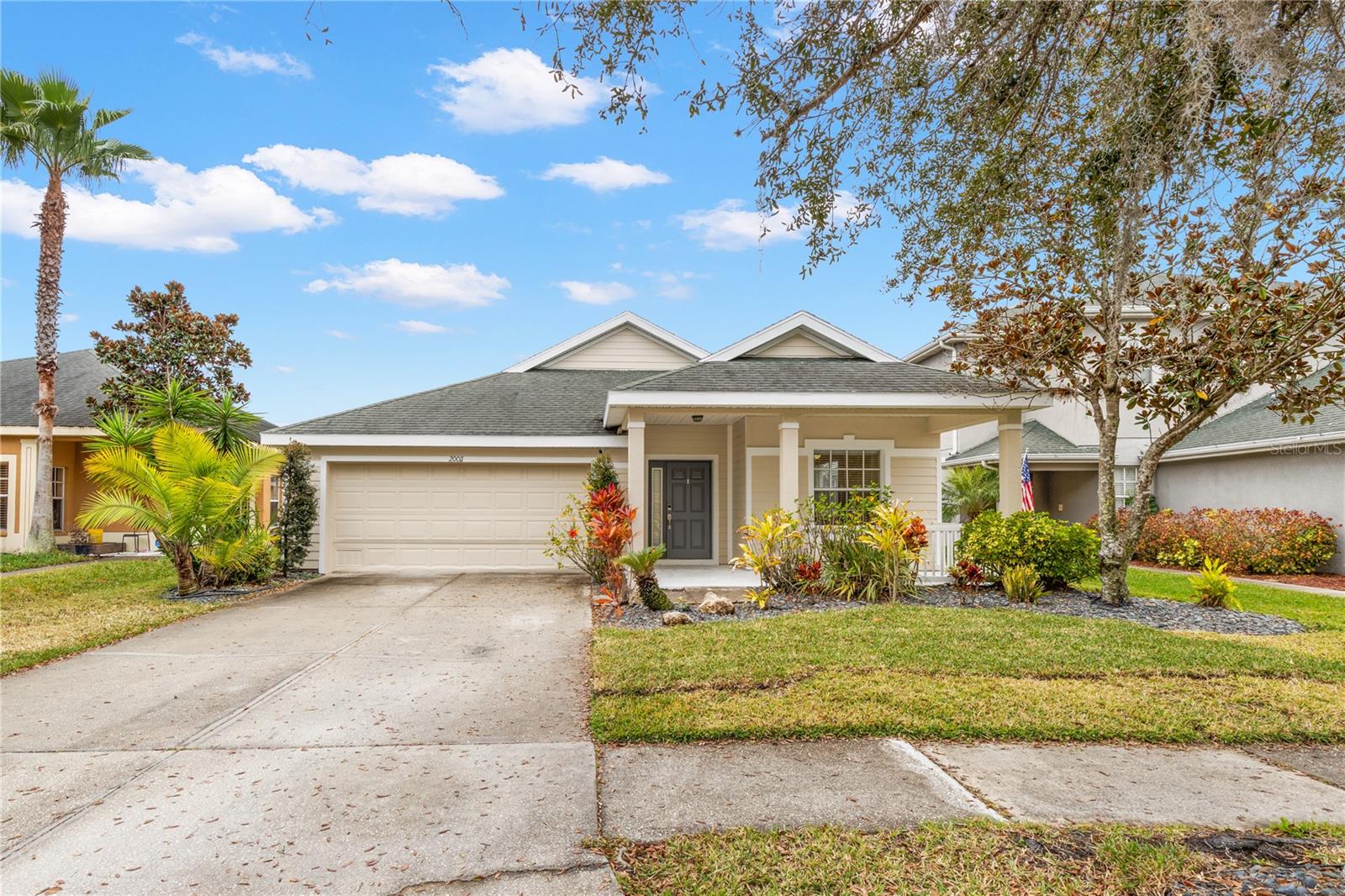 Welcome to this beautifully maintained 4-bedroom, 3-bath home located in the highly desirable gated community of Live Oak Preserve. This spacious home features an open and functional floor plan with abundant natural light, a well-appointed kitchen overlooking the living and dining areas, and a generous primary suite with a walk-in closet and private bath. A brand-new roof was just installed, offering added value and peace of mind. The backyard offers a peaceful pond view, providing a relaxing outdoor setting. Live Oak Preserve offers outstanding resort-style amenities including a clubhouse, swimming pool, fitness center, tennis courts, and playgrounds. Conveniently located near I-75, shopping, dining, hospitals, and top-rated schools. Don't miss this exceptional opportunity!