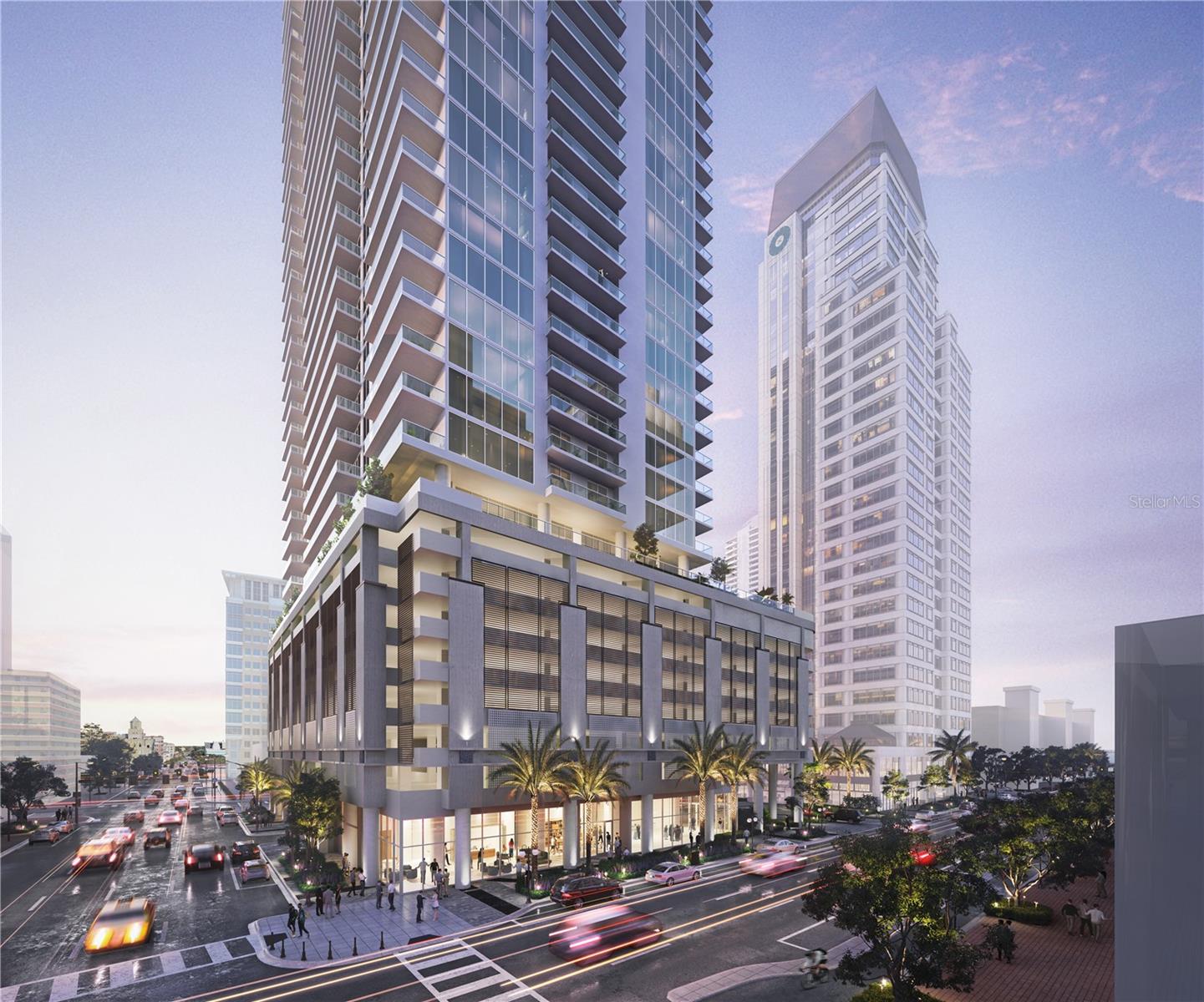 Introducing the Penthouse Collection at Art House St Pete.  The Developers of One St Petersburg and Saltaire are bringing a fresh new perspective to luxury living in Downtown St. Petersburg. A sleek 42-story tower where sophistication reaches new heights with artfully designed and luxuriously appointed live, work, relax and entertain residences. Modern open plans provide the luxury of seamless indoor-outdoor living with spacious terraces, chef-inspired kitchens, flexible den/work-from-home spaces, and opulent owner’s suites featuring spa-like bathroom retreats. Penthouse A offers close to 4,000sqft of seamless indoor and outdoor living showcasing panoramic bay and city skyline views. Featuring 3 bedrooms, 4.5 bathrooms plus a den make this residence perfect for entertaining. Indulge yourself in the large owners suite with double bathrooms and 2 large walk in wardrobes plus separate soaking tub with spectacular views. Soaring 11ft ceilings opening onto the oversized 810sqft wrap around terrace are sure to impress the most discerning of buyers.