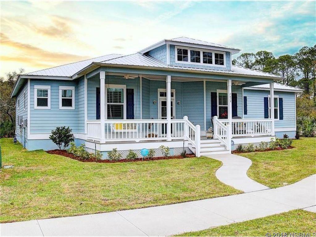 Unbelievable opportunity to rent a Hickson Home!  This home is located in the subdivision of  gated Florida Days.  3 BR's +Den, Award winning design with over 2400 sq ft living area.  Metal roof, painted Hardi Plank cement siding, beautiful washed driftwood plank tile in all living areas and Master Bedroom with 10 foot coffered ceilings.  Fully equipped kitchen with lovely Quartz countertops and metallic back splash, large walk in pantry, breakfast bar and nook.   Additional covered screened back porch with a Glass "waterfall" door . This home overlooks a pond and the unique location of Florida Days is set in the middle of the 2000 acre preserve of Doris Leper park.  Florida Days has several access trails into the park with one about 500 feet away from this home.