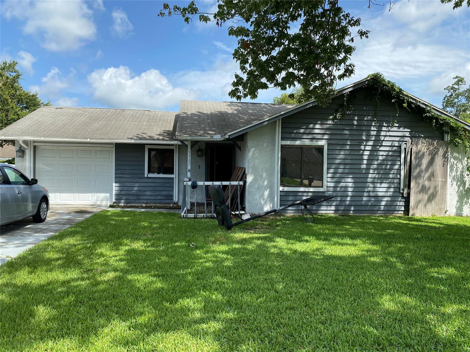 INVESTOR ALERT - CASH ONLY!  Located in desirable neighborhood within blocks from elementary school. Home has large concrete pad on the side of the garage for boat, RV or additional parking. Close to shopping. Please use caution when on property and note the short step down landing upon entering the front door marked with yellow tape. ;Water: City