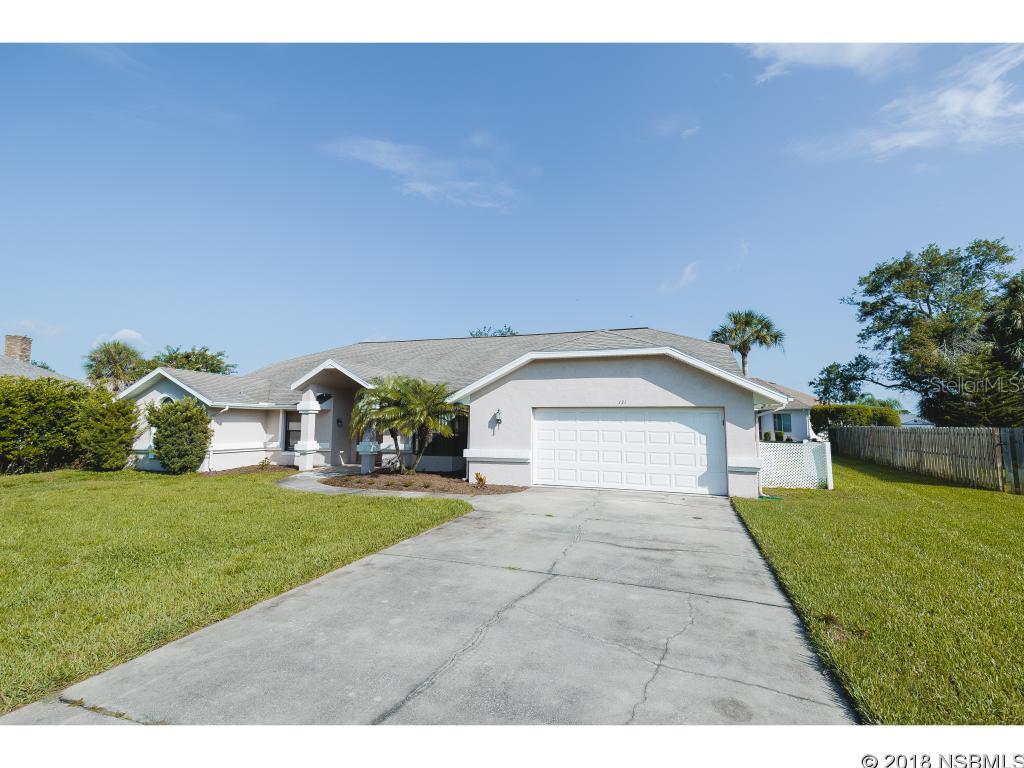 Welcome to this beautiful 3 bedroom 2.5 bathroom house with a bonus room in the perfect location!  This home is located just minutes from both Hidden Lakes golf course and NSB Municipal golf course, and its just a few minutes drive over the bridge to the beach.  This house boasts countless updrages.  It has new exterior pain, new interior paint, granite counter tops, 4th bonus room, double living rooms, enclosed porch, and the property features a double lot.  This home is turn key and ready to live!  Contact your agent for a showing today. ;Water: City