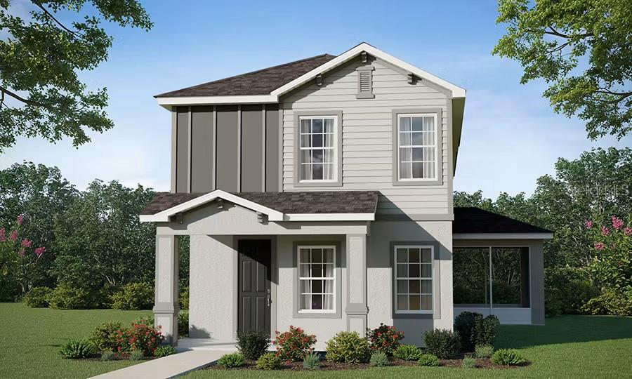 Under Construction. New construction home with 2100 square feet including 3 bedrooms with loft, 2.5 baths, and an open living area. Enjoy an open kitchen with 42" shaker-style cabinets, Samsung stainless steel appliances and a spacious island, fully open to the dining café and gathering room. The living area, laundry room, and baths include luxury wood vinyl plank flooring, with stain-resistant carpet in the bedrooms. Your owner's suite is complete with a walk-in wardrobe and a private en-suite bath with dual vanities, and a tiled shower. Bedrooms 2 and 3 share a jack-and-Jill bathroom. Plus, 2-car garage, custom-fit window blinds, architectural shingles, energy-efficient insulation and windows, and a full builder warranty. “Please note, virtual tour/photos showcases the home layout; colors and design options in actual home for sale may differ. Furnishings and décor do not convey."