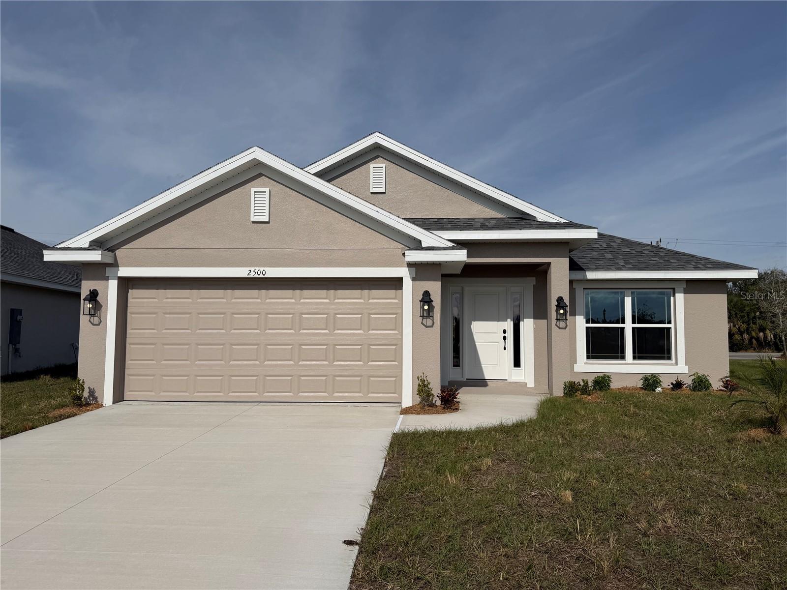 Pre-Construction. To be built. Welcome to Watercress Cove, a gated community known for its peaceful atmosphere and stunning surroundings. This thoughtfully designed 2,200 sq. ft. home features a split floor plan with 4 spacious bedrooms, 3 bathrooms, and a 2-car garage. Step inside and enjoy vaulted ceilings, elegant quartz countertops, and tile flooring throughout (with carpet in the bedrooms). The home, set on public water and sewer, offers serene water views, providing a relaxing retreat. Conveniently located close to restaurants, shopping, the North Port Aquatic Center, and just 30 minutes from popular Gulf beaches, this home is perfect for those seeking comfort, convenience, and a peaceful community. Builder pays most closing costs with use of a preferred lender AND additional $10k flex cash available to buy down the rate - Don't miss this deal!