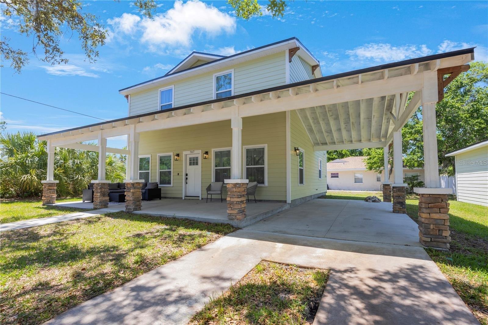 Rare opportunity in Tarpon Springs! Built in 2023 and situated on a spacious quarter-acre lot, this unique property offers two separate homes with modern finishes, quality furnishings, and flexible living options. Perfect for multi-generational living, a guest house, private office, or potential rental use, both homes are being sold fully furnished and move-in ready.

The main home features an open floor plan with 10-foot ceilings, a spacious living, dining, and kitchen area, an interior laundry room, and a convenient guest bath. The kitchen offers quartz countertops, wood cabinetry, a farmhouse sink, glass cup/bottle rinser, pot filler, and a large island. Upstairs, you’ll find three bedrooms, including a primary suite with two closets and an ensuite bath, plus a loft area ideal for an office or sitting space.

The second home features an open kitchen and living area, stainless steel appliances, wood cabinetry, butcher block countertops, a half bath, and an upstairs bedroom with ensuite bath. It also includes an oversized one-car garage, washer and dryer, and additional driveway parking.

Both homes include smart features such as Schlage smart locks and Ecobee thermostats, along with energy-efficient construction. The property also offers termite protection, is not located in a flood zone, and includes a comprehensive flood risk report.

Located right next to the Pinellas Trail and close to historic downtown Tarpon Springs, the Sponge Docks, restaurants, shopping, Fred Howard Park, Gulf beaches, Tampa International Airport, and major entertainment venues, this property offers the perfect blend of lifestyle, location, and flexibility.

Both homes currently performing well on airbnb with the smaller 1 bed unit averaging around 3500 a month alone!