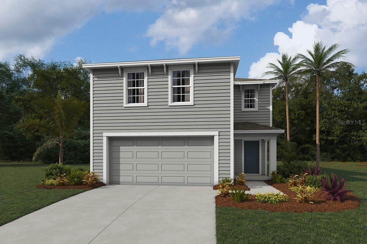 One or more photo(s) has been virtually staged. Under Construction. This two-story home includes a kitchen overlooking the living area and dining area which includes extended tile, a powder bath, two storage closets, and an outdoor patio on the first floor. Upstairs, the large Bedroom 1 includes a big walk-in closet and Bathroom 1 bathroom with linen closet. Three other bedrooms share a second bathroom. The loft at the top of the stairs provides extra space for work and play, as well as an additional closet for more storage space. This home comes with a refrigerator, built-in dishwasher, electric range, microwave, washer, and dryer. Pictures, photographs, colors, features, and sizes are for illustration purposes only and will vary from the homes as built. Home and community information including pricing, included features, terms, availability and amenities are subject to change and prior sale at any time without notice or obligation. CRC057592.