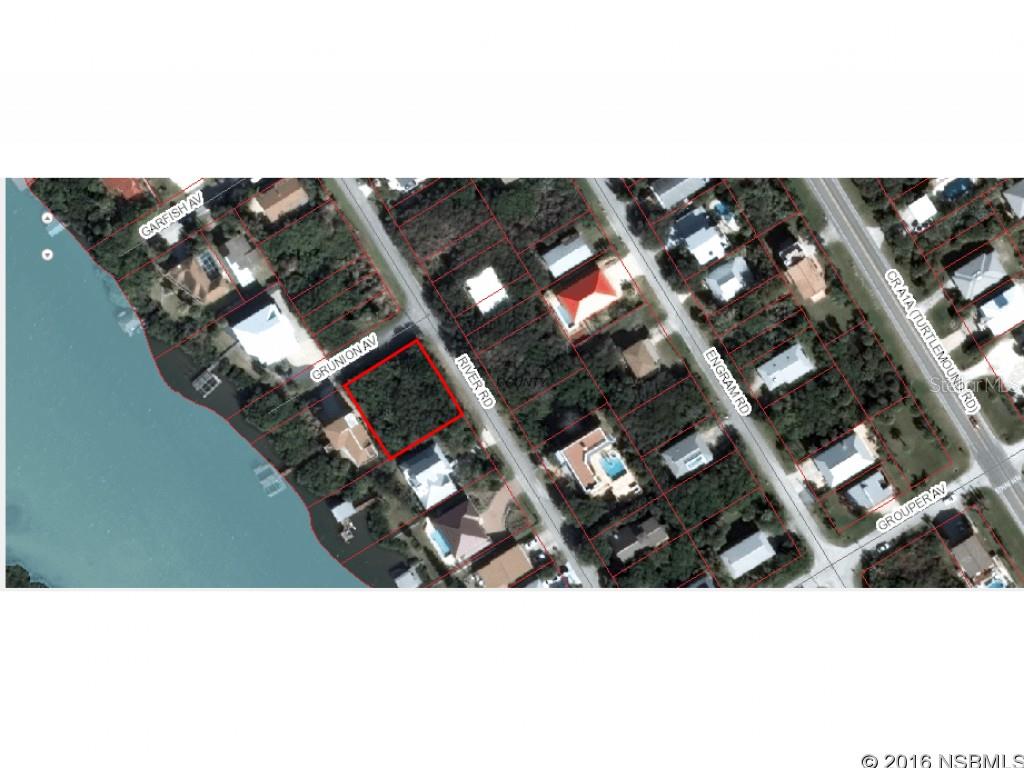 Large oversized home site very close to river & approx 1,100ft to car-free beach. This corner lot 100x100 parcel is 2x the size of most properties in the area and is located on a quiet street. About 2.5 miles to Canaveral National Seashore. Convenient for fishing, hiking, outdoor activities, etc. A 3 story home should provide Riverviews.; Cleared: No ;Water: Holding Tank