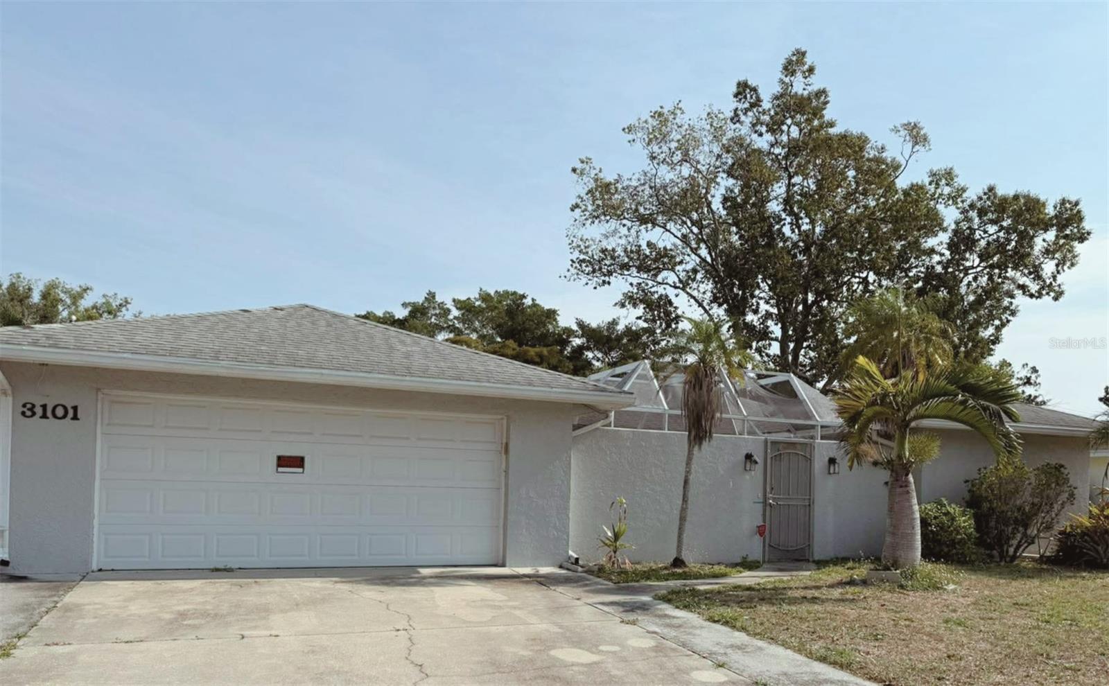 This Gulf Gate home is the perfect project, in an amazing location. This home offers nearly 2,000 square feet of air-conditioned living space, plus a 19x11 rear lanai and a private screened 21x18 entry courtyard, giving the home a spacious feel. The large open living area with eat in kitchen, and split floor plan provide added privacy for both family and guests. The left of the home offers 3 bedrooms, created from the original master with a permitted additon. The right side has 2 more bedrooms with a bathroom between.  Located in one of the most desirable areas of Gulf Gate, this is a HUD-owned home (case #093-930189).  Equal Housing Opportunity.