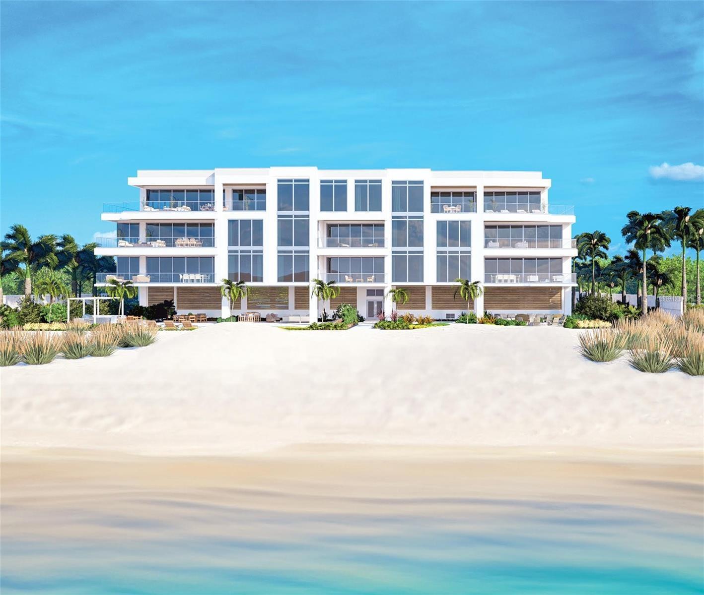One or more photo(s) has been virtually staged. Under Construction. One or more photos have been virtually staged. Currently under construction with an estimated completion in the first half of 2026, Sunset Beach embodies the pinnacle of luxurious beachfront living on Siesta Key. Nestled within a neighborhood-inspired enclave surrounded by newly built homes, it offers a prime location just steps from the vibrant shops and restaurants of Siesta Key Village.  This exclusive collection of 11 exquisitely designed residences redefines coastal luxury, offering unparalleled Gulf views and seamless integration with the natural beauty of its surroundings.  At Sunset Beach, every detail of the residences has been thoughtfully crafted to elevate your living experience while embracing the beauty of Siesta Key’s Gulf-front serenity. Each home begins with direct private elevator entry, ensuring privacy and exclusivity from the moment you arrive. Once inside, you’ll be greeted by 10-foot ceilings, floor-to-ceiling windows, and oversized terraces that frame spectacular Gulf views, offering seamless indoor-outdoor living.  The spacious layouts are perfect for living, dining, and entertaining, featuring custom kitchens and bars equipped with Sub-Zero and Wolf appliances, ensuring a culinary experience as refined as the setting. The solid-core 8-foot-high entry and interior doors, floor-to-ceiling hurricane-resistant balcony sliders with laminated solar-tint glass, and glass balcony railings harmonize style with durability, ensuring your home is both beautiful and secure.  To enhance your comfort and convenience, the residences are pre-wired for state-of-the-art Smart Home technology, allowing you to tailor your living environment with ease. Outdoors, the terraces feature elegant stained tongue-and-groove ceilings, providing a warm, timeless aesthetic to complement the panoramic Gulf views.  Whether you’re relaxing in solitude or entertaining guests, these terraces are the perfect space to savor the beauty of the coastline.  At Sunset Beach, the thoughtful design and high-end finishes ensure every moment feels luxurious, from your private retreat to the breathtaking surroundings of Siesta Key. Every feature has been carefully curated to provide the ideal balance of comfort, style, and functionality in a beachfront sanctuary that truly redefines coastal living.  Don’t miss your opportunity to own one of these exclusive residences. Spend your day relaxing by the poolside or take a few steps to a beachside lounge chair, where you can relax under an umbrella and enjoy the stunning views of crystal-clear water and white sand. Amenities include a beachfront swimming pool, spa, cabanas, and fire pit, lounge chairs, umbrellas, kayaks, paddle boards, and bikes, a state-of-the-art fitness center, beachfront grilling area, and private on-site storage units.Contact us today to schedule your private tour of Sunset Beach and take the first step toward living your coastal dream. Your new chapter of beachfront luxury begins here.