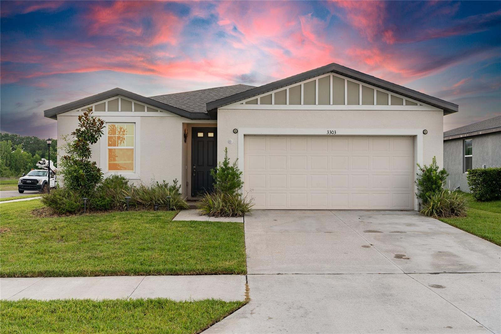 OFFERING $7,000 TOWARD THE BUYER'S CLOSING COSTS OR INTEREST RATE BUY-DOWN! USDA ELIGIBLE for qualified buyers, presenting an excellent opportunity to purchase with NO MONEY DOWN.

Welcome to this beautifully maintained 2022 Daphne model by Meritage Homes, located in the desirable Bristol Meadows community in the up-and-coming city of Zephyrhills. This thoughtfully designed 3-BEDROOM + FLEX ROOM, 2-BATH home is situated on one of the premier homesites in the neighborhood, where the backyard steals the show with BREATHTAKING SUNSET VIEWS overlooking tranquil ponds and a natural setting.

Positioned on an OVERSIZED CORNER LOT with only one side-facing neighbor and NO REAR NEIGHBORS, this home offers both privacy and picturesque scenery. Inside, you'll find a bright, OPEN-CONCEPT floor plan filled with natural light and enhanced by durable WOOD-LOOK CERAMIC TILE FLOORING throughout the main living areas, kitchen, and bathrooms.

The heart of the home is the beautifully appointed kitchen, featuring QUARTZ COUNTERTOPS, crisp WHITE SHAKER-STYLE CABINETRY, STAINLESS STEEL APPLIANCES, a spacious WALK-IN PANTRY, and a large center island with an undermount sink and BREAKFAST BAR SEATING—perfect for everyday living and entertaining. The welcoming foyer flows seamlessly into the expansive kitchen, dining area, and great room, creating an ideal space for gathering with family and friends.

Just off the foyer, the versatile FLEX ROOM offers endless possibilities as a home office, study, den, playroom, or hobby space to fit your lifestyle.

Conveniently located just minutes from Zephyrhills Downtown Historic District and Wesley Chapel's shopping, dining, and entertainment, with easy access to US-301 and STATE ROAD 56, this home combines peaceful suburban living with everyday convenience. Popular nearby destinations include Samuel W. Pasco Recreation, Skydive City, The Shops at Wiregrass, and Hillsborough River State Park, with AdventHealth Zephyrhills just minutes away. Enjoy the added benefit of a LOW HOA, NO CDD, and ENERGY-EFFICIENT FEATURES helping you save thousands each year.

Don't miss your opportunity to own this NEWER 2022-BUILT HOME offering one of Bristol Meadows' most desirable homesites and some of the most beautiful BACKYARD SUNSET VIEWS Zephyrhills has to offer.

VIRTUAL TOURS AVAILABLE. SCHEDULE YOUR PRIVATE SHOWING TODAY!