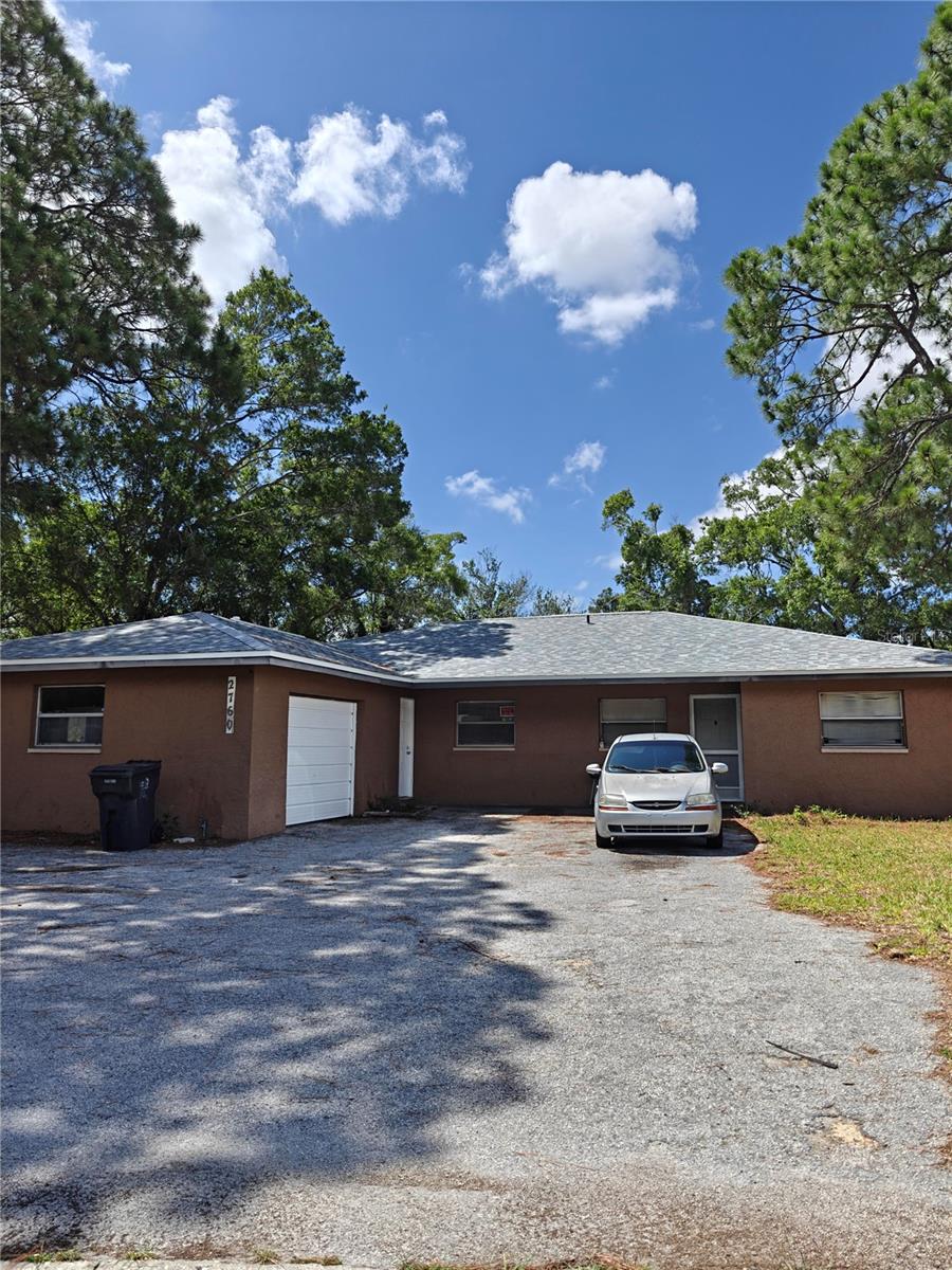 New Roof just installed on this concrete block duplex was built in 1983, conveniently located between I-275 & US 19. Unit A is a 4/2/1, 1375 sf. AC, water heater, electrical panel were new in 2019. Unit B is a 3/1 940 sf, new AC in 2022. Leased $2100, expires 12/26. Unit A has laundry in the garage, and unit B has an inside laundry room. 2 separate water and electric meters, tenants pay for all utilities, 5 parking spaces, NO flood zone.

Live in Unit A while collecting $2100 monthly rent on Unit B. Don’t disturb tenant in Unit B