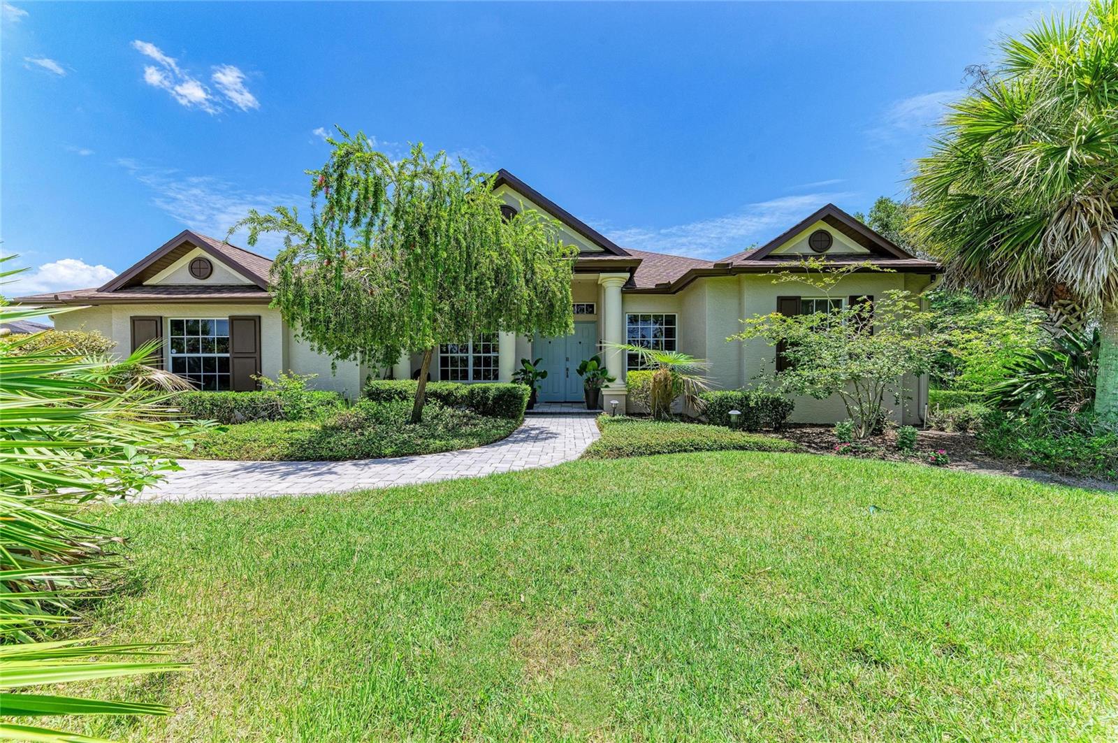 Virtually Staged. Welcome to 22809 Night Heron in the sought-after Preserve at Panther Ridge, set on nearly an acre and a half with a tranquil preserve behind the home and a beautiful lake to the side. Double glass doors open to a dining room framed by a large window and a living room with a triple slider to the pool and spa. The remodeled open kitchen features new cabinetry, a stunning backsplash, and gorgeous thick granite, while a large aquarium window fills the space with natural light — a bright, inviting spot for morning breakfast. The family room offers pocket sliders and a large picture window.
This thoughtful split floor plan places two bedrooms and a bath on one side, with a private primary suite on the other boasting outdoor views through large sliders. The primary bath includes a spacious walk-in closet, dual sinks, a walk-in shower, and a garden tub. Luxury vinyl flooring runs throughout (all but one bedroom), complemented by crown molding and plantation shutters. Roof replaced 5/2023. Outside, enjoy a fully fenced backyard with a pool, spa, and fire pit — perfect for entertaining or unwinding under the Florida sky.
The Preserve at Panther Ridge offers A-rated schools, scenic walking trails, lakes, tennis and basketball courts, and playgrounds — with NO CDD fees and LOW HOA dues. Minutes to UTC Mall, Lakewood Ranch Main Street, and fine dining, with Florida's world-renowned Gulf beaches an easy drive away. Sarasota-Bradenton International Airport ~30 minutes; Tampa International ~50 minutes.