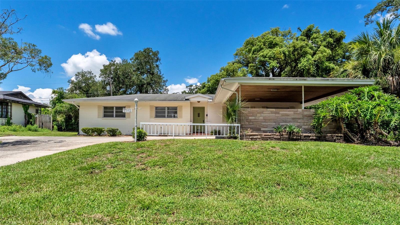 Just 3 homes away from beautiful Lake Hollingsworth and the Lakeland Country Club, this is a rare opportunity to bring your own vision to this Mid Century Modern gem.  You may want to keep the original layout of the home as it is; or reconfigure it and add on to the existing home.  Situated on a 1/4 acre lot, the possibilities are endless.  Within steps to the walking trails of Lake Hollingsworth where you can enjoy picturesque views of the lake and the iconic structures of beautiful Florida Southern College, don't miss this chance to own a piece of paradise in one of Lakeland's most sought-after neighborhoods.