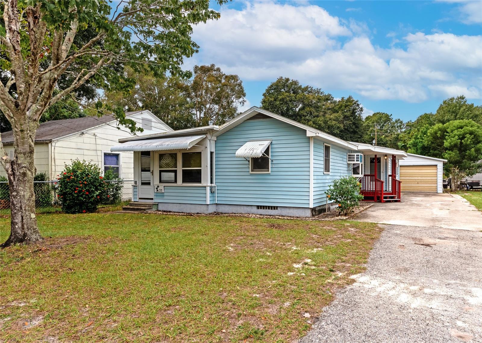 So many updates in this 2 bedroom home! 2015 Roof with updated plumbing, electric, updated widows and more! This is a perfect home for first time home buyers and has No HOA or CDD fees. Featuring 1,056 sq ft and remodeled in the late 90's, this home has everything you need. A large detached garage with electric, water, laundry and ample room for storage sits on the spacious lot. The garage has enough room and can easily be utilized as a work space or even converted to an ADU to maximize your return. Relax in the morning with coffee inside your screened-in front porch, and once you step inside, you are welcomed into a cozy living room. The Kitchen is spacious with more than enough counter space for all food and cooking enthusiasts and even has a gas stove. A sitting room that can easily become an office sits beyond the kitchen, and the bedrooms are on opposite sides of the home for extra privacy. Central to all surrounding beaches, entertainment and minutes to downtown Bradenton and the arts district, this Rosedale district home is nestled in a quiet neighborhood but still close to major roads for easy travel. Several appliances are newer such as the fridge, washer, dryer, water heater and wall units! A pre-listing inspection has already been completed and is available upon request after your showing! Welcome Home!