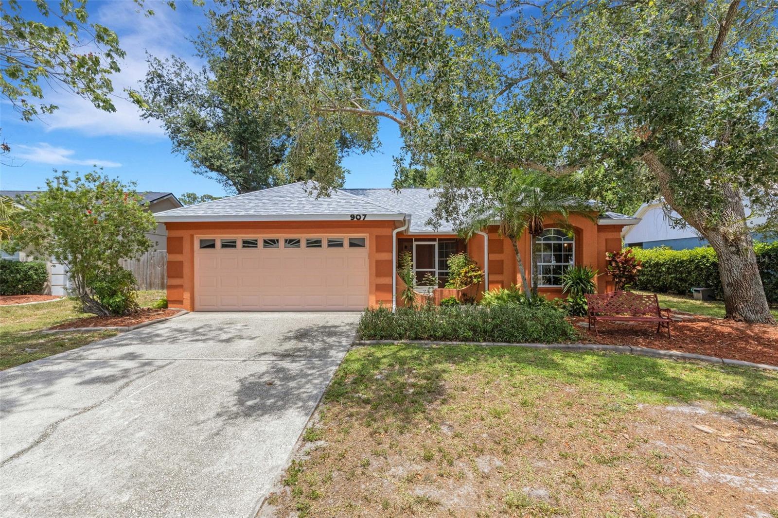 Welcome to this very special home in popular Braden River Lakes!  Built by Centex Homes in 1994 for the current owners, who have loved living in this community with its great amenities!  Very special lot is one of the few in the community that backs up to a lush conservation mitigation area.  Its serene setting offers much privacy and pretty views, and where future development will not be permitted! Well constructed block home with a great floor plan for easy living and ready for you to give it your personal touches; 3 bedrooms/2 full baths; screened front and rear lanais; 2 car attached garage with driveway parking for 2 vehicles; connections for your laundry are in the garage.  Mature shade trees and lush landscaping surround the home. Many nice improvements/replacements have been made......exterior painting 2018; hot water heater 2024; shingled roof 2025; gutters 2025; hardwood cherry flooring in MBR. Its lawn was recently re-seeded and is awaiting the new growth. Great access to major roads and two airports, plenty of nearby shopping centers, popular restaurants, and a new and upcoming Detweiler's Grocery.  What a gem!  Property is being sold AS-IS with right to inspect.