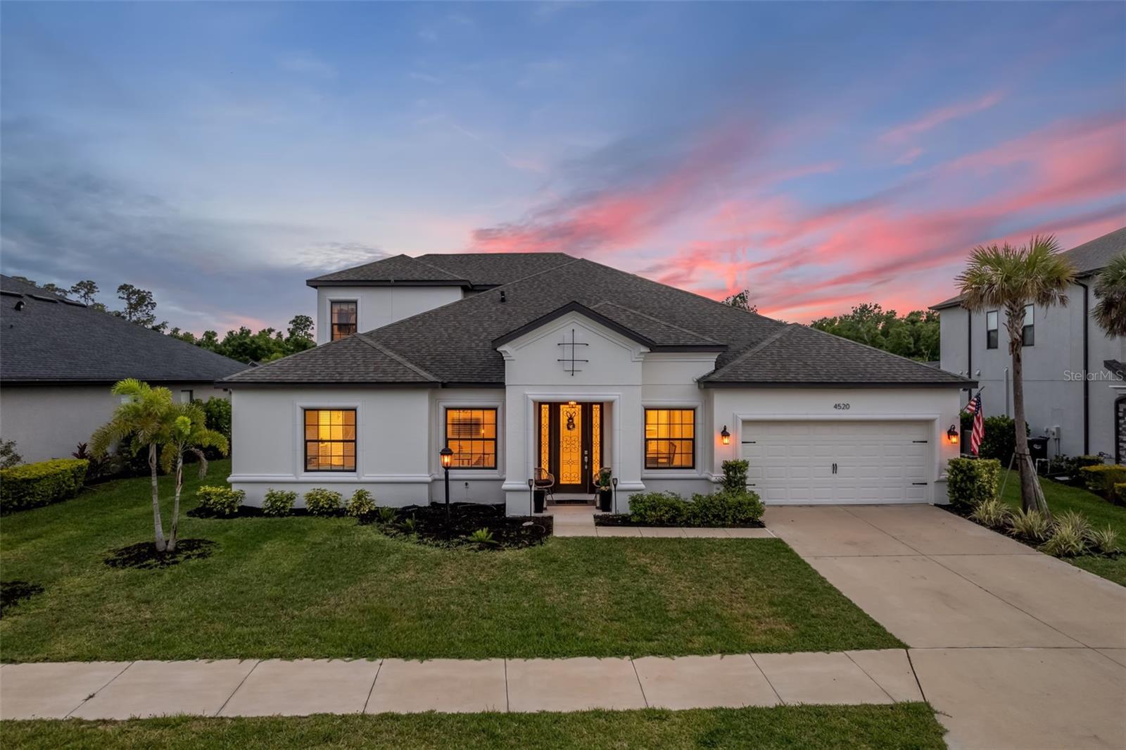 Make your Florida dream home a reality at 4520 Pond Brook Court in Lakewood Ranch. This one-of-a-kind Abaco model by Taylor Morrison delivers a true luxury experience, perfectly positioned in Park East at Azario on a premium, private conservation homesite. Offering a rare blend of space, privacy, and refined design, this exceptional residence stands out in today’s market.  With over 3,800 square feet of living space, this light-filled home features 5 bedrooms, 4.5 baths, a 3-car garage, and an expansive open-concept layout designed for both everyday living and elevated entertaining. From the moment you step inside, expansive, open living spaces paired with elegant tray ceilings create an immediate sense of sophistication and purpose.  At the heart of the home, the gourmet kitchen impresses with Monogram professional stainless steel appliances, including a 6-burner gas cooktop, externally vented hood, built-in double ovens and microwave. Quartz countertops, an oversized island, walk-in pantry, and a dedicated butler’s pantry complete this chef-inspired space, seamlessly connecting to the great room and casual dining area.  Designed with versatility in mind, the home also includes a private office, a spacious game room, and a dedicated media room that can easily be converted into a sixth bedroom or home gym. Expansive 8-foot pocket sliders open to a covered lanai, creating a seamless indoor-outdoor flow and offering ample space to design your custom pool and outdoor kitchen retreat.  The extended primary suite serves as a private sanctuary, featuring a separate foyer entry and additional square footage for enhanced comfort. The spa-like en-suite bath elevates everyday living, while all secondary bedrooms offer convenient access to full baths, ideal for family and guests.  Upstairs, a generous bonus room, full bath, and fifth bedroom provide the perfect setup for guests or multigenerational living. Additional upgrades include crown molding, 5¼-inch baseboards, and integrated home audio with speakers in the great room, upstairs bonus space, and lanai.  Residents of Park East at Azario enjoy resort-style amenities, including a community pool, sports courts, sidewalks on both sides of the street, and open recreational spaces. Ideally located near top-rated schools, golf, shopping, dining, and medical facilities, with quick access to I-75, Waterside Place, University Town Center, and the world-renowned Gulf Coast beaches near Sarasota.  Lakewood Ranch continues to rank as the nation’s top-selling multigenerational community, offering an unmatched lifestyle in one of Florida’s most desirable locations. With a new state-of-the-art aquatic center and 24 lighted, covered pickleball courts coming in 2026, the lifestyle here only continues to elevate.  This is a rare opportunity to own a private, upgraded home in one of Lakewood Ranch’s premier communities.  Some images have been virtually staged. Furnishings and décor are for illustrative purposes only.