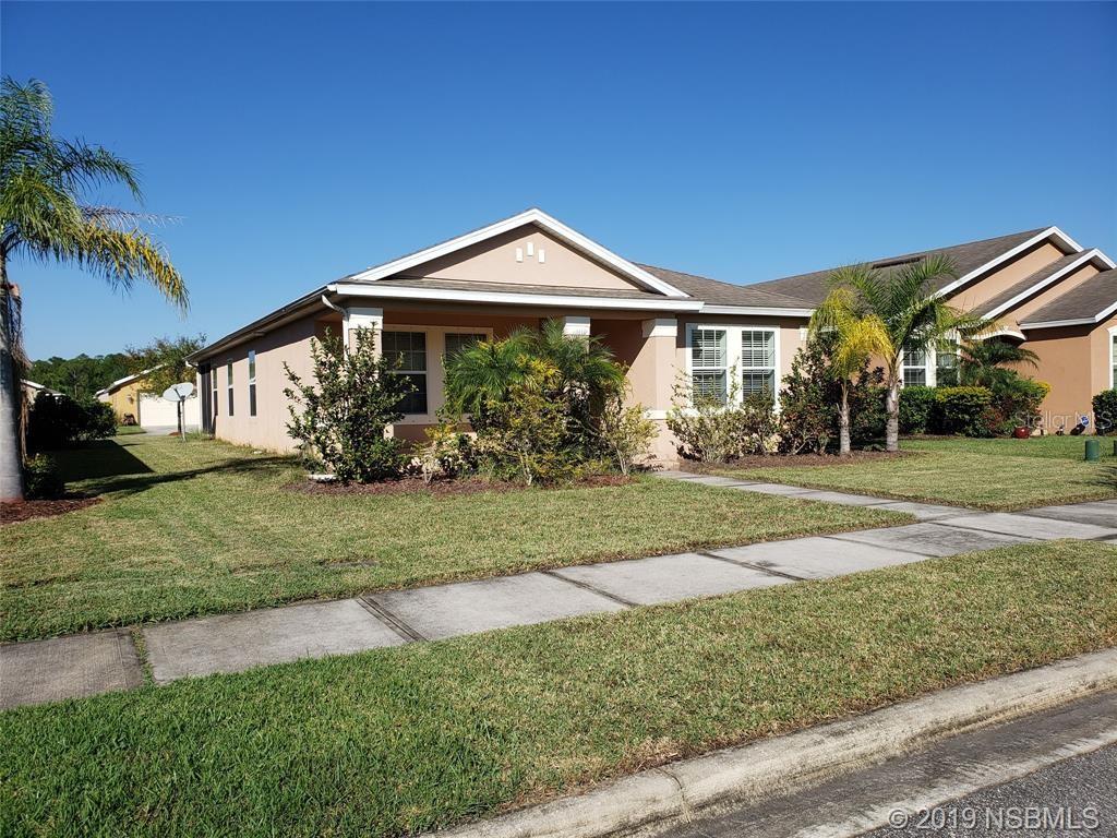 Lovely 3 bedroom 2 bath hardly lived in immaculate concrete block/stucco home. Two car garage is approached from paved road behind the house. Screened in porch and covered front concrete veranda. Venetian Bay offers Golf, (public) pool (join), clubhouse and restaurant open to the public.. 15 minute drive to the ocean along Hgwy 44. House has just been repainted on the inside. Large master bath and walk in closets. Kitchen has solid surface counters, separate bar area for easy breakfast. Upgraded Stainless steel appliances and upgraded cabinetry. Living room opens out to screened porch. Backyard can be fenced. Some furnishings come with the sale ;Water: City