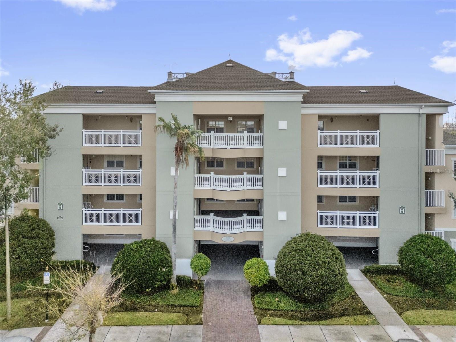 ACTIVE RESORT MEMBERSHIP AVAILABLE. Your search is over. Whether you are looking for full time residence or short term investment, this stunning first floor condo is located in the highly sought-after community, Reunion Resort. Located on a par 3 hole and steps away from the community tennis, pickleball, and mini golf course. This condo offers 3 bedrooms and 3 full baths. As you step inside, you'll be greeted by an open and spacious floor plan that's perfect for entertaining and relaxation. The living room is bright and airy, with large windows that allow plenty of natural light to flood the space. The kitchen is fully equipped with stainless steel appliances, granite countertops, and a breakfast bar, making meal prep a breeze. The generously sized master suite is a true oasis, complete with two walk-in closet and a spa-like ensuite bathroom. The remaining bedrooms are spacious and comfortable. Enjoy the Florida weather from your private patio or soak up some sun at the 14 community pools. Paradise is calling - make it yours today! Yard maintenance, cable, internet, and water and sewer are included in your monthly HOA payment. Schedule your private showing today! Call today to see this spectacular home being a short distance to all of the major theme parks. Reunion Resort Members take advantage of the 3 signature golf courses, tennis center, state of the art water park with lazy river, 11 community pools, 5 restaurant areas, playground, organized activities and so much more. The resorts proximity to all of the major theme parks, especially Disney World being just 6 miles away, makes this vacation community a top choice for visitors of all ages.