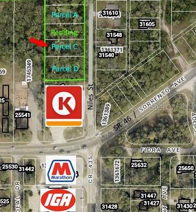 Gorgeous oak trees. Quiet street in established neighborhood. Only 5 minutes from SR 429/Wekiva Parkway (Mt Plymouth/Sorrento/Mt Dora exit). Easy drive to anywhere in Orlando Greater Metropolitan Area. No HOA or CDD. Lot is 75' wide and very deep at 172'. Plenty of room for pool or guest house. Use any builder and build any time. Walking distance to IGA grocery store, Circle K and Restaurants. Underbrush cleared. Recent survey included. Lot corners are marked with wooden post topped with orange traffic cones for easy visibility. Adjacent lots may be available. Short drive to Mount Dora (best address in Lake County) with amazing festivals, restaurants and shops. Get out of the city and enjoy a more rural area. Deed restricted, no manufactured homes.
