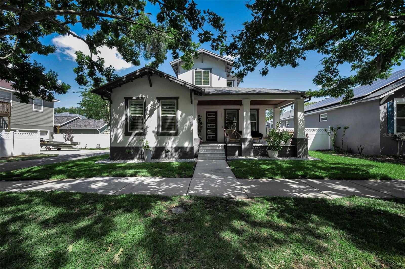 Nestled in the highly sought-after Longleaf community, this beautifully renovated pool home offers the perfect blend of style, comfort, and location. Overlooking a scenic park, the home features a new chefs kitchen with custom cabinetry, waterfall quartz counters, stylish updated flooring throughout the home, new windows and a new roof in 2021 providing peace of mind.
The thoughtfully designed floor plan includes a spacious primary suite on the main level, along with a second bedroom and full bath—ideal for guests, a home office, or multigenerational living. Two additional spacious bedrooms and a full bath are on the second level. Step outside to a backyard oasis with a covered porch with remote screens for privacy and comfort, a fully fenced backyard featuring low-maintenance turf, creating the perfect space for play, pets, and outdoor entertaining around the pool. 

Enjoy a true walkable lifestyle with the community restaurant, coffee shop, ice cream shop, parks, and nearby Starkey Market just minutes away. Conveniently located close to top-rated schools, hospitals, shopping, and everyday amenities, this exceptional home offers the best of Longleaf living.