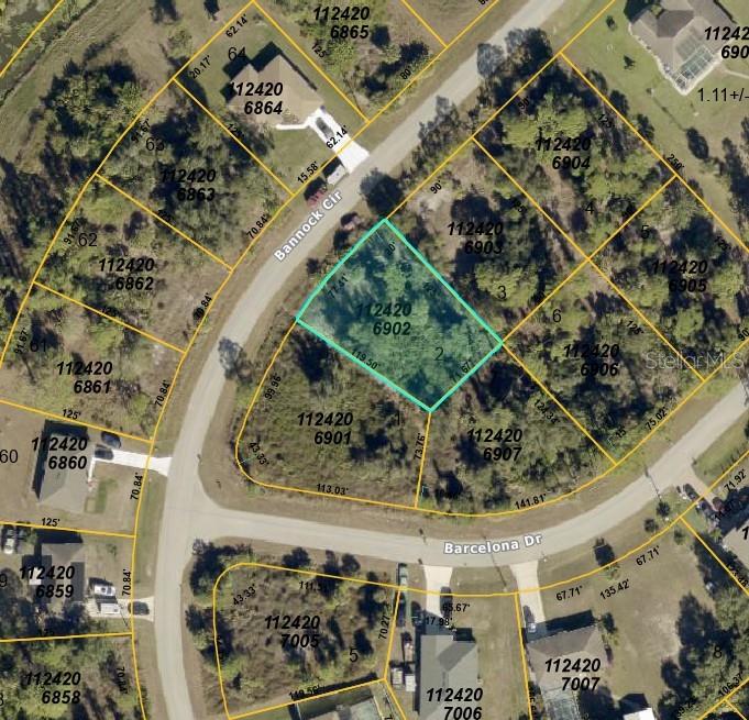 Build your dream home on this residential lot located on Bannock Circle in North Port. With 97 feet of road frontage, this parcel offers a great canvas for your custom build. Zoned RSF-1 and not affected by the North Port rezone of 2025, giving you peace of mind and flexibility for your future plans. Enjoy the freedom of no HOA and no CDD fees. The owner also owns the lot directly behind this one on Barcelona Drive, creating a rare opportunity to purchase two back to back parcels with two separate access points for added privacy and versatility. Surrounded by newer construction homes, this is a growing area with a great neighborhood feel. Conveniently located near US-41 with easy access to shopping, dining, schools, and all that North Port has to offer. Whether you are a builder or a buyer looking to create something custom, this lot is ready for your vision. Do not miss this opportunity to secure your piece of Southwest Florida at a great value.