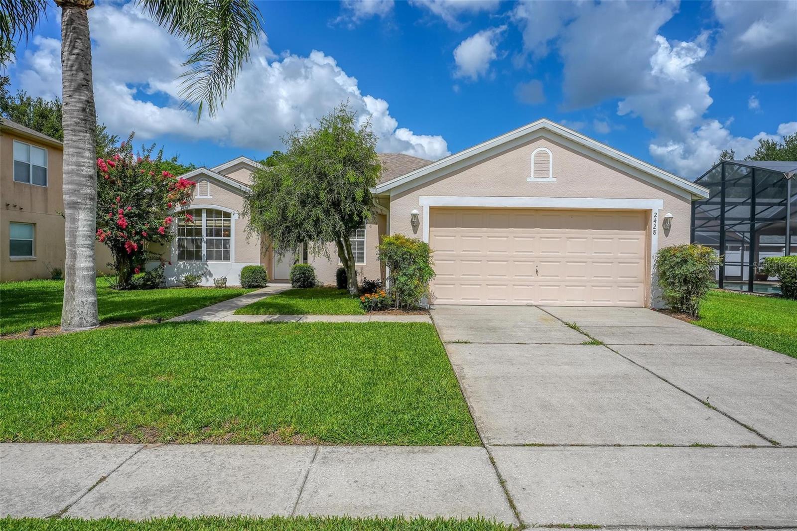 This exceptional, move-in-ready 3-bedroom, 2-bathroom home in Wekiva Club is the perfect match for first-time buyers or anyone looking to downsize. From the moment you step inside, you will appreciate the effortlessly flowing layout of this spacious split floor plan. The expansive living and dining rooms both overlook the central, generous kitchen, creating an ideal setup for easy entertaining and daily connection. Start your mornings in the bright, roomy dinette space right off the kitchen, which serves as a cozy breakfast nook. For maximum privacy, the primary suite is tucked away from the other bedrooms and serves as your own personal oasis, featuring a massive walk-in closet and a spa-like en-suite bathroom complete with a dual-sink vanity, deep garden tub, walk-in shower, and a private water closet. The additional two bedrooms are surprisingly spacious and boast soaring high ceilings that make the rooms feel open and airy. Best of all, you will enjoy total peace of mind with a roof that was fully replaced in 2021, saving you from a major future expense. Perfectly situated close to shopping and major roads, this low-maintenance property delivers the ultimate blend of comfort, convenience, and value.