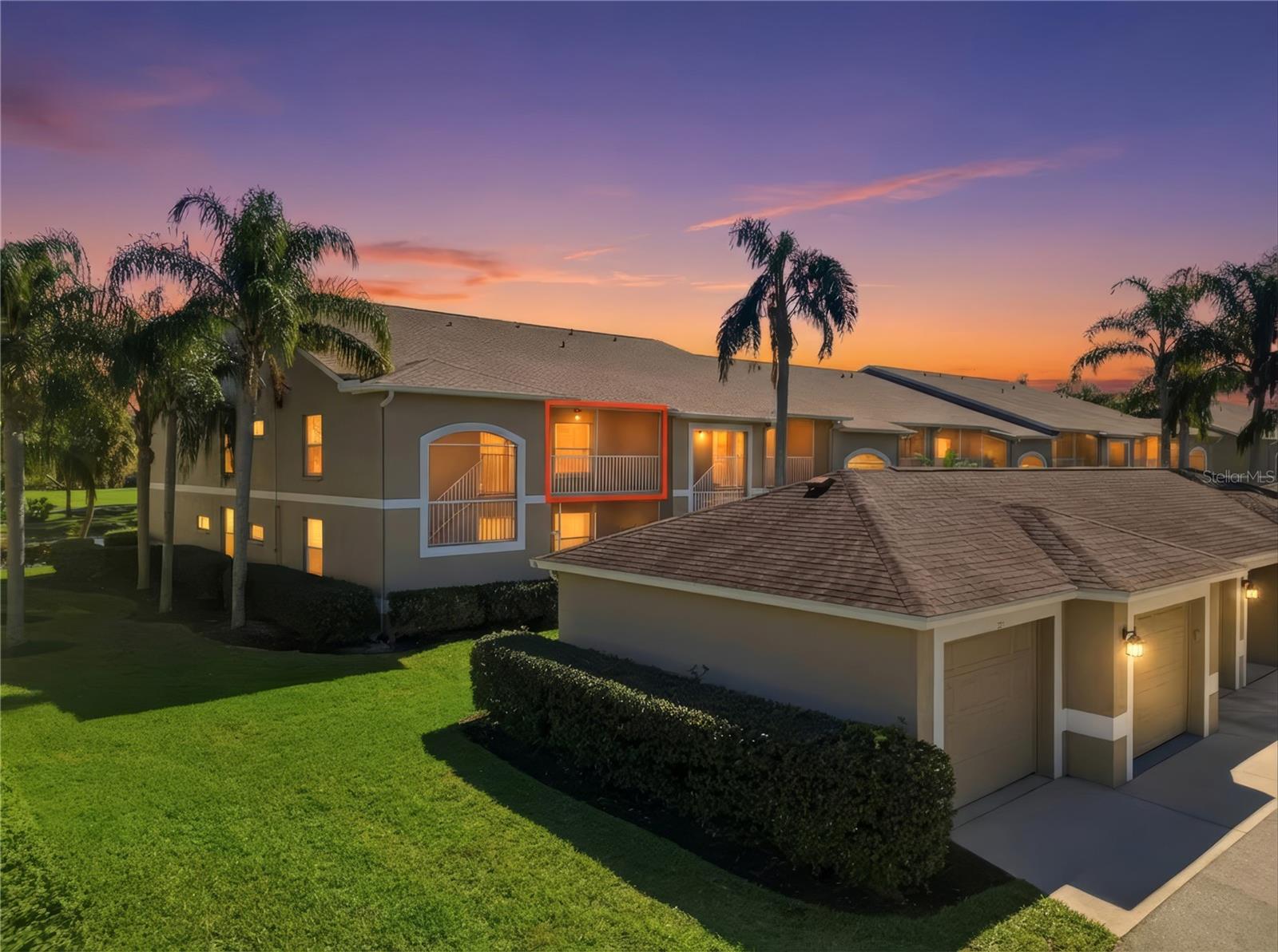 Welcome to effortless Florida living in Heritage Oaks Golf & Country Club! This desirable Abbey floor plan offers 2 bedrooms, 2 bathrooms plus a den, with over 1,600 sq ft of bright, airy living space. As a second-floor end unit, enjoy higher ceilings, extra windows, and abundant natural light throughout. Step onto the spacious screened lanai and take in serene eastern views of the 13th hole and tranquil pond, perfect for morning coffee. Beautifully updated with new flooring, newer HVAC, water heater, and appliances, this residence is move-in ready. Heritage Oaks is a gated, maintenance-free community with 24-hour security and a full golf membership included, featuring an 18-hole championship course, tennis, fitness center, clubhouse, multiple pools, and an active social calendar. This is more than a home, it's a lifestyle.