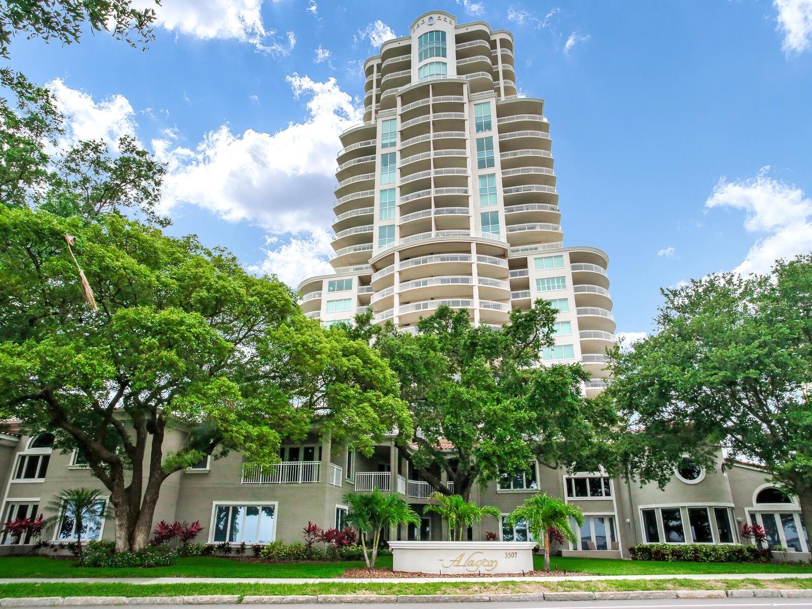 **Electric remained ON and no flooding during recent storm.**This Alagon residence is a whole floor at almost 7,000 sqft. It has 360-degree views of the water and the city from East Sunrise Bay views to West Sunset views, as well as,  North Downtown & water views and South water views. There are 6 balconies wrapped around the front. The unit itself has high-end quality finishes and design. It is a smart home with remote shades, lighting, updated appliances, wood cabinets, and stone countertops. One must see to have the premium experience; the unit is light and airy and can be contemporary or traditional. With a private, two-elevator foyer that is blocked off, that opens with double doors to the exquisite grand entrance. It looks out to the Bay water views with a view of the city. The living and dining rooms are all facing the water and open to a terrace. The gourmet kitchen is large enough for all types of entertainment which opens to the comfortable family room and eat-in area of the kitchen. Again, the water views are all-encompassing. Moving on to the office with Downtown water views which will be a delight to work in. The master suite on the North side of the building has a private sitting room with Downtown water views where you can also catch sunset. The two walk-in closets are on one side of the master next to the huge master bath. The neat thing about the master bedroom is there is a third closet that could be opened to another bedroom and bathroom which would be the 5th bedroom. There are 3 bedrooms and 3 baths all looking to the South and West open Bay, and a living room on the South side of the building. There is also a guest laundry room with a dog or drip shower for utility use. Now for the media room, it’s not just a media room with comfortable chairs to sleep in, but also an entertainment bar and gaming area – again looking out to the open bay with a terrace. The wine room is outside of the game/media room. The unit is on the 20th floor which is incomparable to the next. It has 4 parking spots and storage. The condo has 4 AC units, and 2 tankless water heaters. This, in addition to the amenities which include a rec room, with a kitchen and bar, a full theater, 2 guest suites, a manager, a 24-hour guard, billiards, a conference room, a two-story gated lobby, a gym, pool, spa, and outside dining. The Alagon has easy access to airports, beaches, shopping, school, and Disney. All these qualities make this building the most desirable on Bayshore.