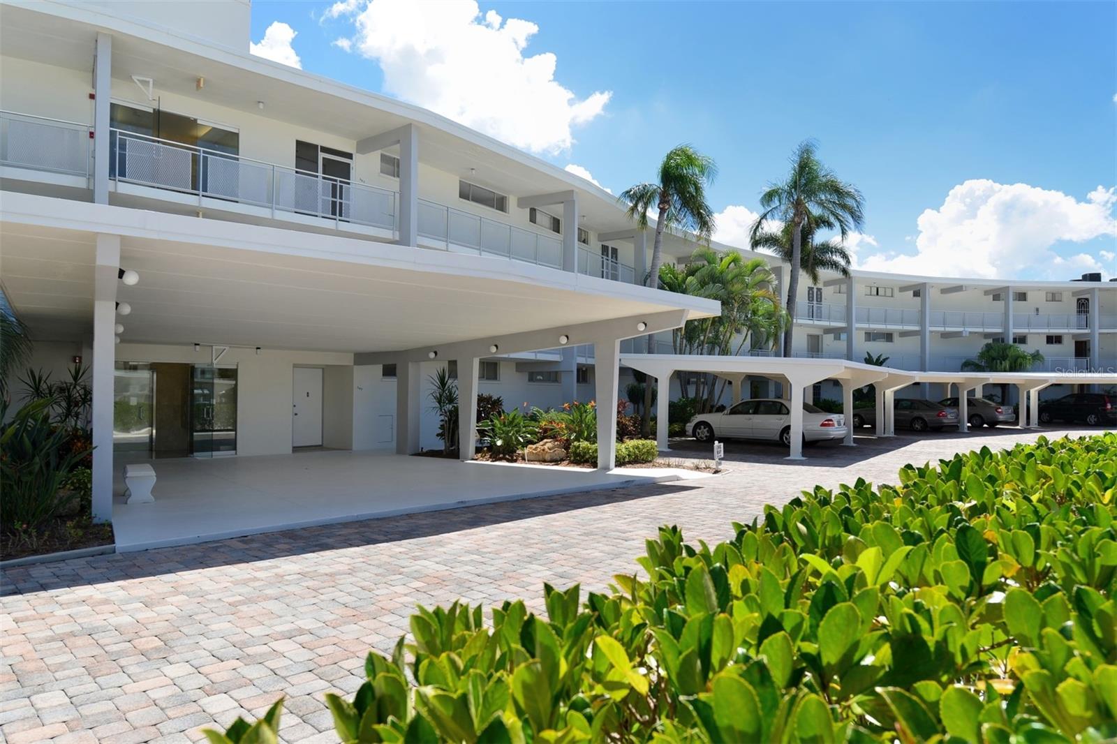 BACK on the market after beautiful renovations!!  Unit is impeccably maintained.  It has a new air conditioner, roof and upgraded insulation.  It is being offered below appraised value!  Sands Point is the most remarkable and unique complex on Longboat Key. Built in 1966, the building is a magnificent example of mid-century modern architecture.  The complex faces directly onto New Pass, and the outdoor pool and patio have both privacy and spectacular views.  The center of the unit is a large great room that features a wall of windows and a view of lush Florida greenery, the boat dock and the navigable inlet which leads to the Gulf of Mexico.  Kitchen and bathrooms are renovated.  Furniture and furnishings are included in the sale.  Windows have been upgraded to the highest level available. Each unit comes with a small storage locker near the boat docks and covered parking.  There are boat docks on the premises, approximately 30 ft., that can be rented depending on availability. Management has updated status and detailed information.  Sands Point is located adjacent to The Resort at Longboat Key Club with its amenities of golf, health spa, lodging and a restaurant.  Nearby is the famous St. Armand's Circle that offers elegant or casual dining and entertainment. Seasonal rental is a huge draw for this property.  It may be rented once a year for a minimum of one month.