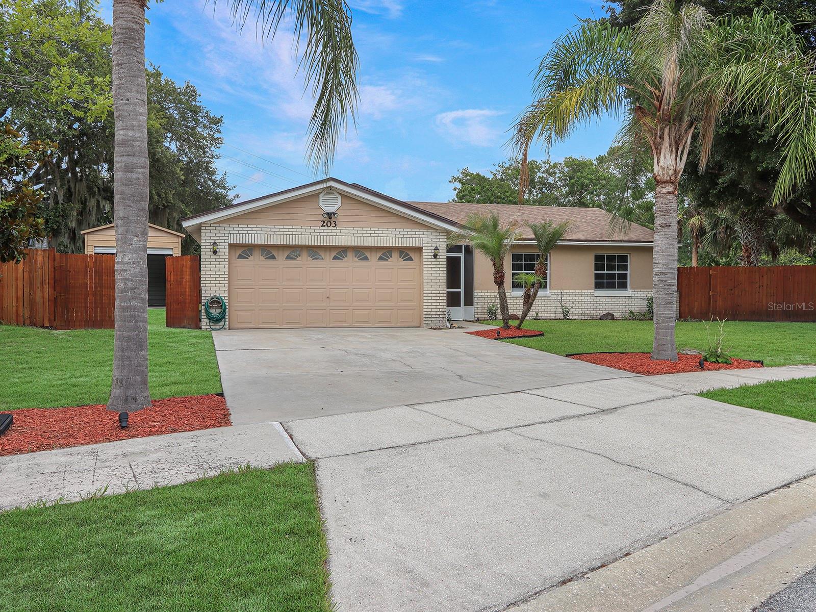 This meticulously maintained home offers an impressive combination of recent upgrades, thoughtful features, and exceptional outdoor living. The curb appeal is enhanced by professional landscape lighting, while 10-foot access gates on both sides of the property provide convenience and flexibility. A three-zone irrigation system helps maintain the beautifully landscaped grounds year-round.
The backyard is designed for relaxation and enjoyment, featuring a sparkling pool with a removable safety fence, a LED pool light replaced in 2025, and a new pool pump and filter installed in 2026. For additional storage, workshop space, or hobby use, the property also includes a substantial 12’ x 20’ steel accessory building. No HOA, so bring your toys, Rv, camper etc!
Inside, the garage has been refreshed with newly painted floors and walls and is illuminated by six custom LED light fixtures, creating a bright and functional space. Major system updates provide peace of mind, including a new roof installed in March 2026, a new central air conditioning system installed in March 2025, and a new hot water heater installed in May 2026. Additional recent improvements include a refrigerator replaced in 2024, a dishwasher installed in 2024, a garbage disposal added in 2025, a Google Nest smart thermostat installed in 2026, and an updated master bathroom toilet.
With extensive recent improvements, modern conveniences, and pride of ownership evident throughout, this move-in-ready home offers outstanding value and is ready for its next owner to enjoy.