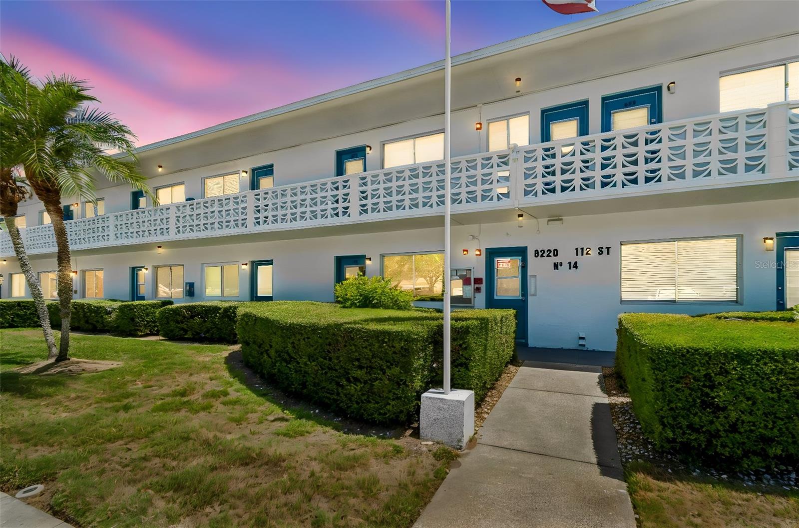 Welcome to Seminole Gardens! This move-in-ready 1-bedroom, 1-bathroom condo offers comfortable Florida living in one of the area's most desirable 55+ communities. Relax and unwind in the spacious Florida Room, which provides access to your private patio and a peaceful canal view leading to the community's heated swimming pool. Major updates completed within the last six years include the kitchen with Granite, bathroom with a beautiful walk in shower, HVAC system, hot water heater, refrigerator, and microwave, air fryer and hot plate giving you peace of mind and modern convenience. Inside, you'll find a large linen/storage closet in the hallway, while the generously sized primary bedroom features an oversized walk-in closet with exceptional storage space. Beautiful plantation shutters adorn the windows, and the furniture is included, making this truly move-in ready. The unit comes with a dedicated parking space conveniently located directly in front of the building, ample guest parking, and a laundry room just steps from your front door. The monthly HOA fee of $560.03 includes property taxes, land lease, water, sewer, and trash service, providing excellent value and simplified living. Residents enjoy access to the Peacock Center, featuring a year-round heated pool, spa, sauna, and a variety of social activities. The beautifully maintained 52-acre community offers three scenic lakes, walking paths, shuffleboard courts, and a picnic area adjacent to the pool. Ideally located just minutes from Seminole City Center, you'll enjoy convenient access to shopping, dining, and entertainment, while the beautiful Gulf beaches are only five minutes away. A complimentary community shuttle operates five days a week, providing transportation to local shopping centers and banks. Centrally situated in the Tampa Bay area, Seminole Gardens offers easy access to Tampa International Airport and St. Pete-Clearwater International Airport, as well as spring training baseball in Clearwater and Dunedin and professional sports venues in St. Petersburg and Tampa. Discover why Seminole Gardens is considered one of the Tampa Bay area's best-kept secrets—a vibrant, affordable community offering an exceptional Florida lifestyle.