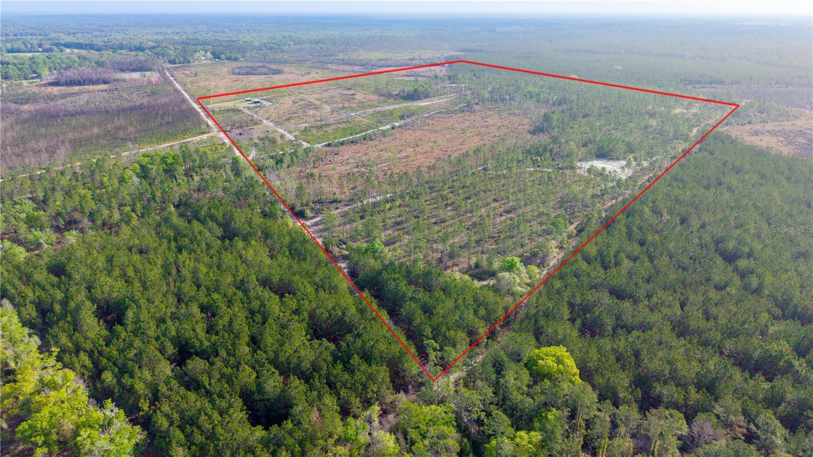 84 acres in Alachua County just outside Gainesville offering a clean, enjoyable setup for hunting and time outdoors with long term upside. The property borders nearly 20,000 acres of privately owned timberland which helps create a quiet setting and consistent wildlife movement.
The layout is easy to use and easy to enjoy. A solid road system allows you to move around the property and get to stands without disturbing game. There are multiple food plot locations already in place, approximately 30 acres of merchantable pine timber that has been thinned and about 30 acres of clearcut that can be replanted in pines, expanded into plots, or allowed to grow into bedding cover depending on your goals. This is an ideal site for government cost-share and/or grants for reforestation and timber management - especially if your goal is to manage habitat for wildlife without sacrificing timber income. 
A roughly 12 acre wetland adds natural diversity. It draws in deer and turkey and offers good waterfowl potential as it sits today, with room to make it even better over time.
Improvements include a small off grid cabin and a metal building with a concrete slab for storage and equipment. It is a simple, functional setup that works well for weekends or extended stays during the season.
The location is strong for both use and future value. Positioned between Gainesville, Alachua, and Jacksonville, the property benefits from nearby growth while still offering privacy and scale. Minutes from Gainesville, an hour from Jacksonville or Ocala, and roughly 2.5 hours from Tampa and Orlando areas. 
A generator and like-new Polaris Ranger 570 Crew are also available.
A well rounded property that is ready to enjoy now with plenty of room to shape it into exactly what you want over time.

**Shown by appointment only to qualified buyers. Property is gated and security cameras in place**